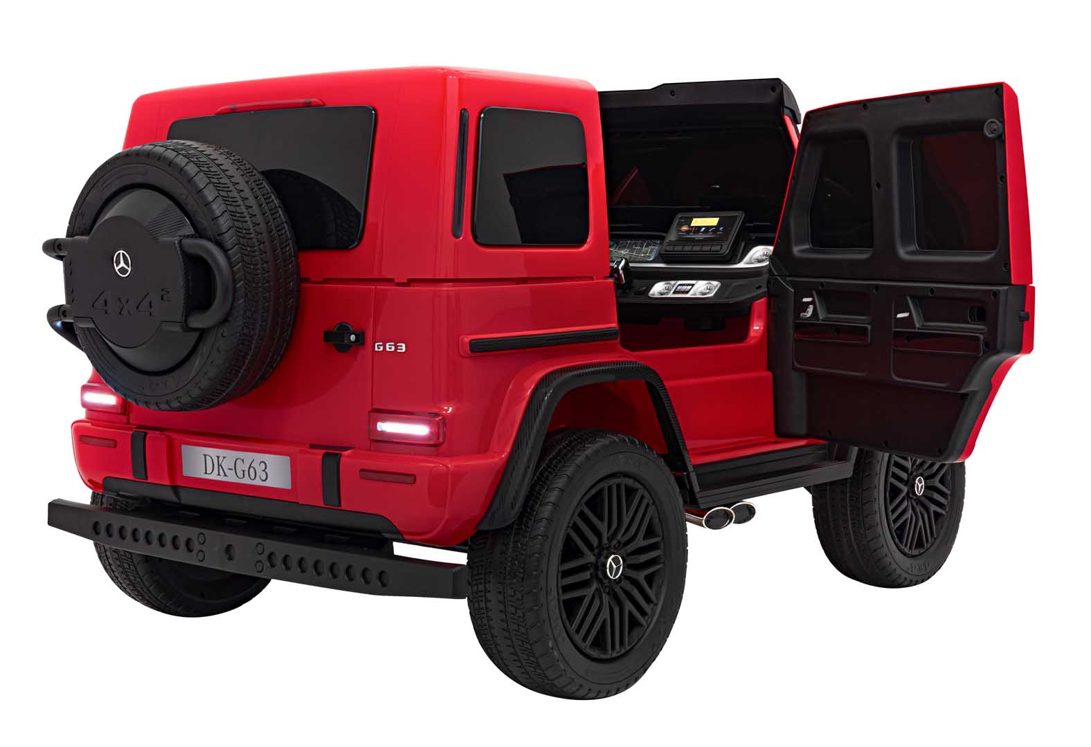 Masinuta electrica pentru copii cu 2 locuri, Mercedes AMG G63 NOU XXL 24V 800W 4x4 Rosu - imagine 2