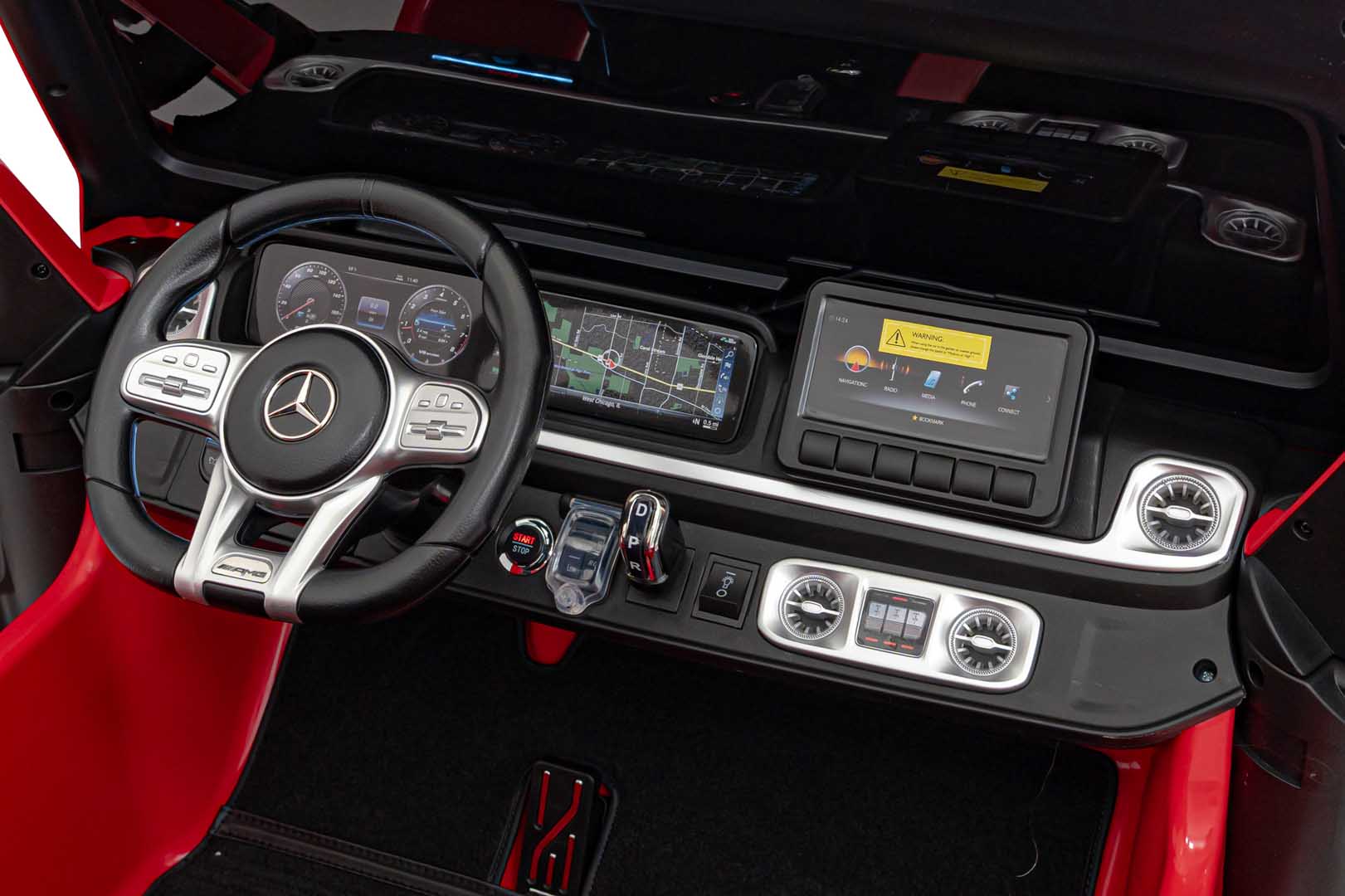 Masinuta electrica pentru copii cu 2 locuri, Mercedes AMG G63 NOU XXL 24V 800W 4x4 Rosu - imagine 5