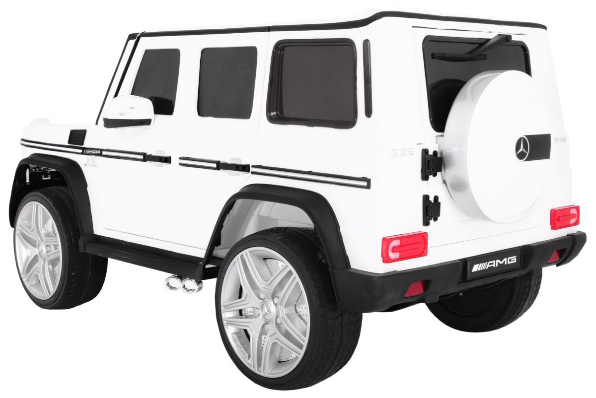 Masinuta electrica pentru copii MERCEDES AMG G65, Alb metalizat - imagine 3