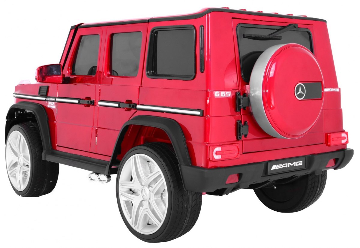 Masinuta electrica pentru copii MERCEDES AMG G65, Visiniu metalizat - imagine 7