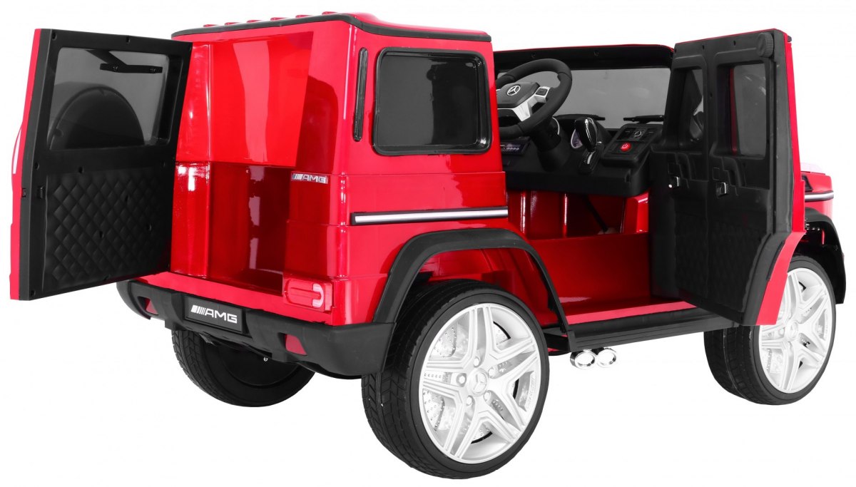 Masinuta electrica pentru copii MERCEDES AMG G65, Visiniu metalizat - imagine 2