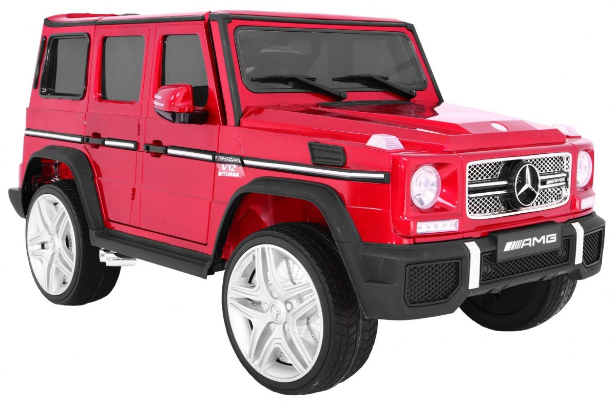 Masinuta electrica pentru copii MERCEDES AMG G65, Visiniu metalizat - imagine 6