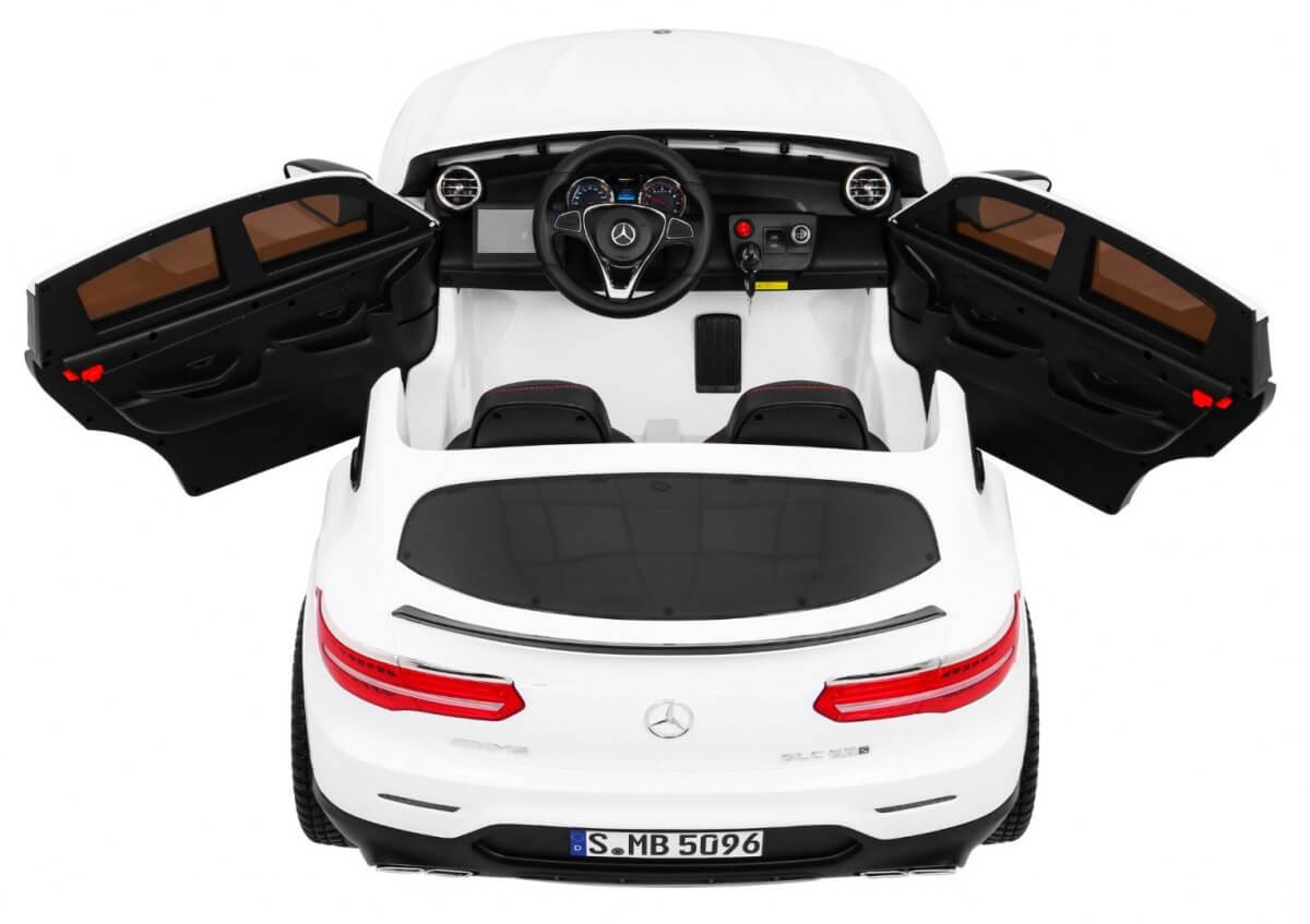 Masinuta electrica pentru copii cu 2 locuri Mercedes AMG GLC 63s 4x4 cu ecran LCD (XMX608) Alb - imagine 4