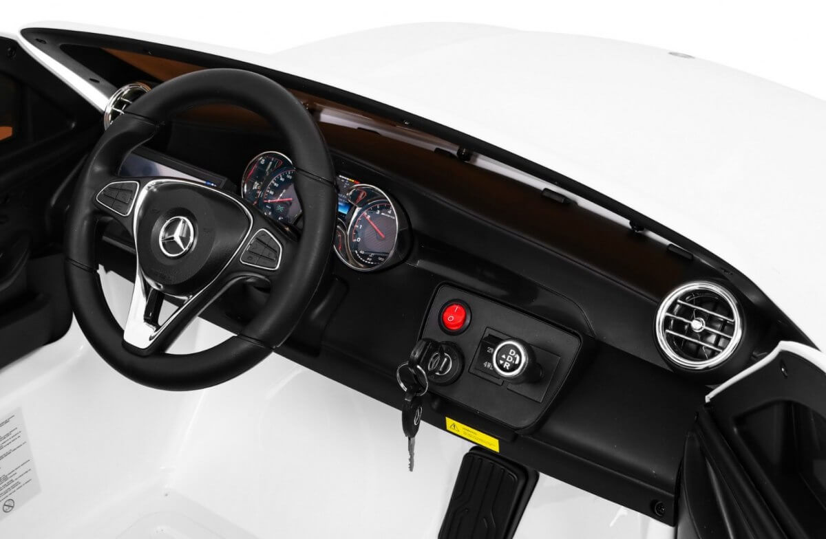 Masinuta electrica pentru copii cu 2 locuri Mercedes AMG GLC 63s 4x4 cu ecran LCD (XMX608) Alb - imagine 5