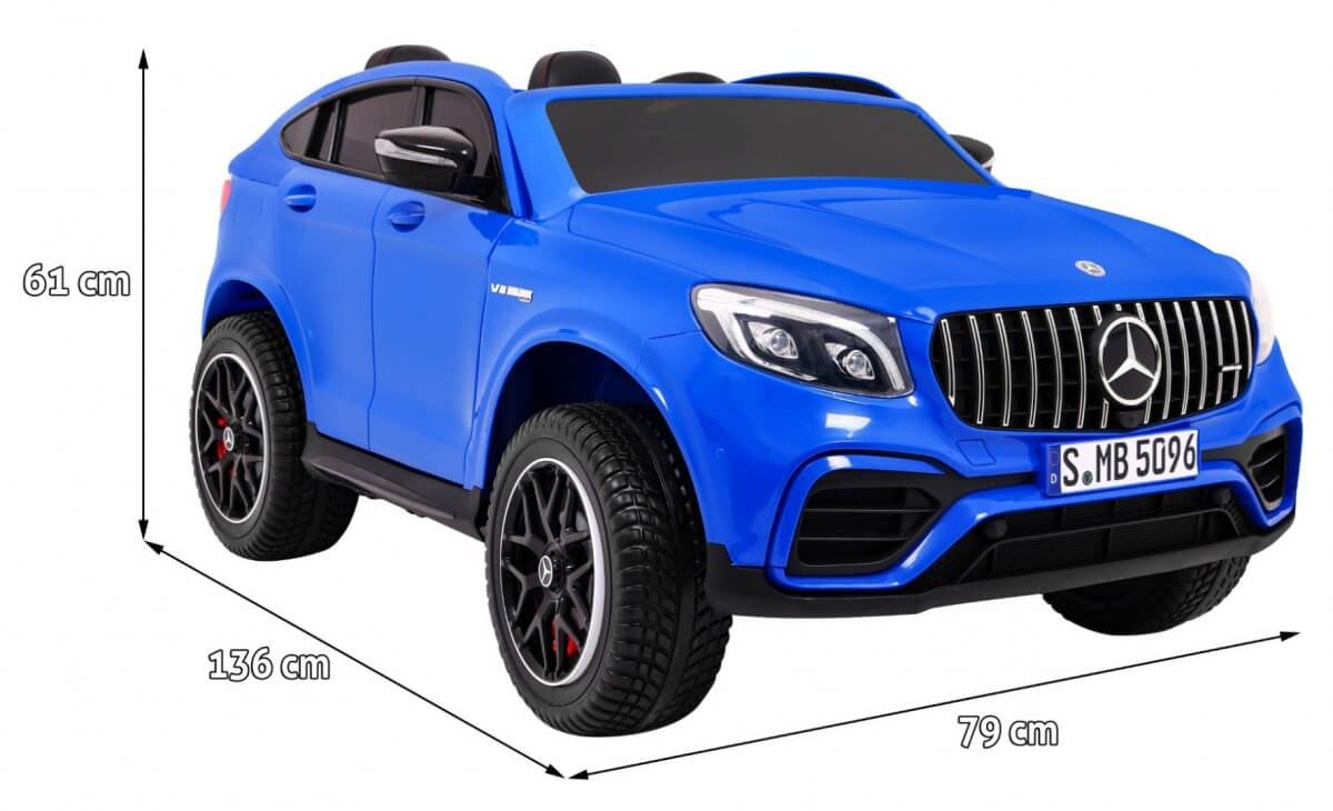 Masinuta electrica pentru copii cu 2 locuri Mercedes AMG GLC 63s 4x4 cu ecran LCD (XMX608) Albastru - imagine 2
