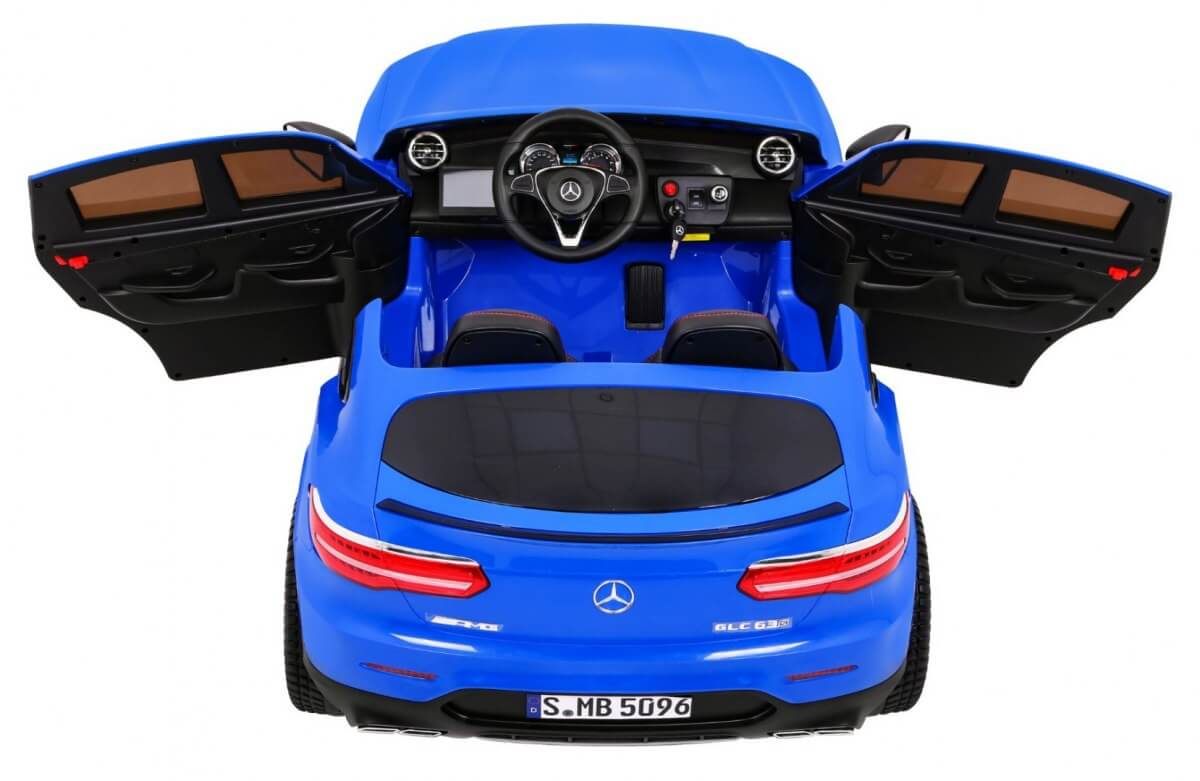 Masinuta electrica pentru copii cu 2 locuri Mercedes AMG GLC 63s 4x4 cu ecran LCD (XMX608) Albastru - imagine 4