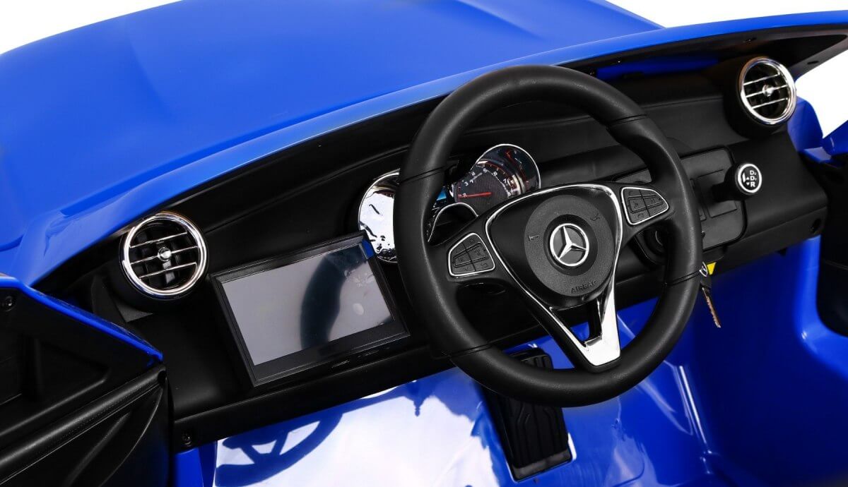 Masinuta electrica pentru copii cu 2 locuri Mercedes AMG GLC 63s 4x4 cu ecran LCD (XMX608) Albastru - imagine 5