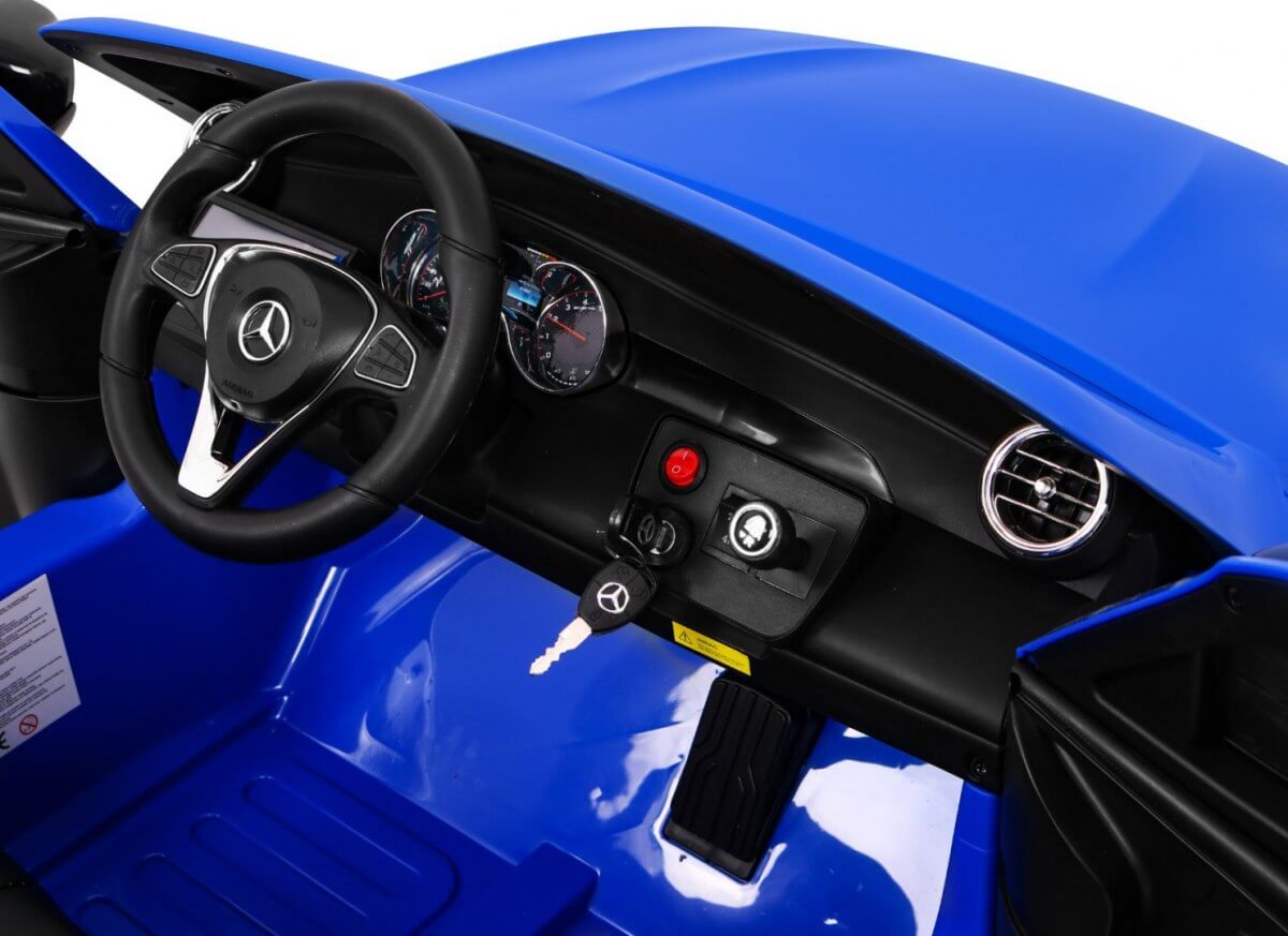 Masinuta electrica pentru copii cu 2 locuri Mercedes AMG GLC 63s 4x4 cu ecran LCD (XMX608) Albastru - imagine 6