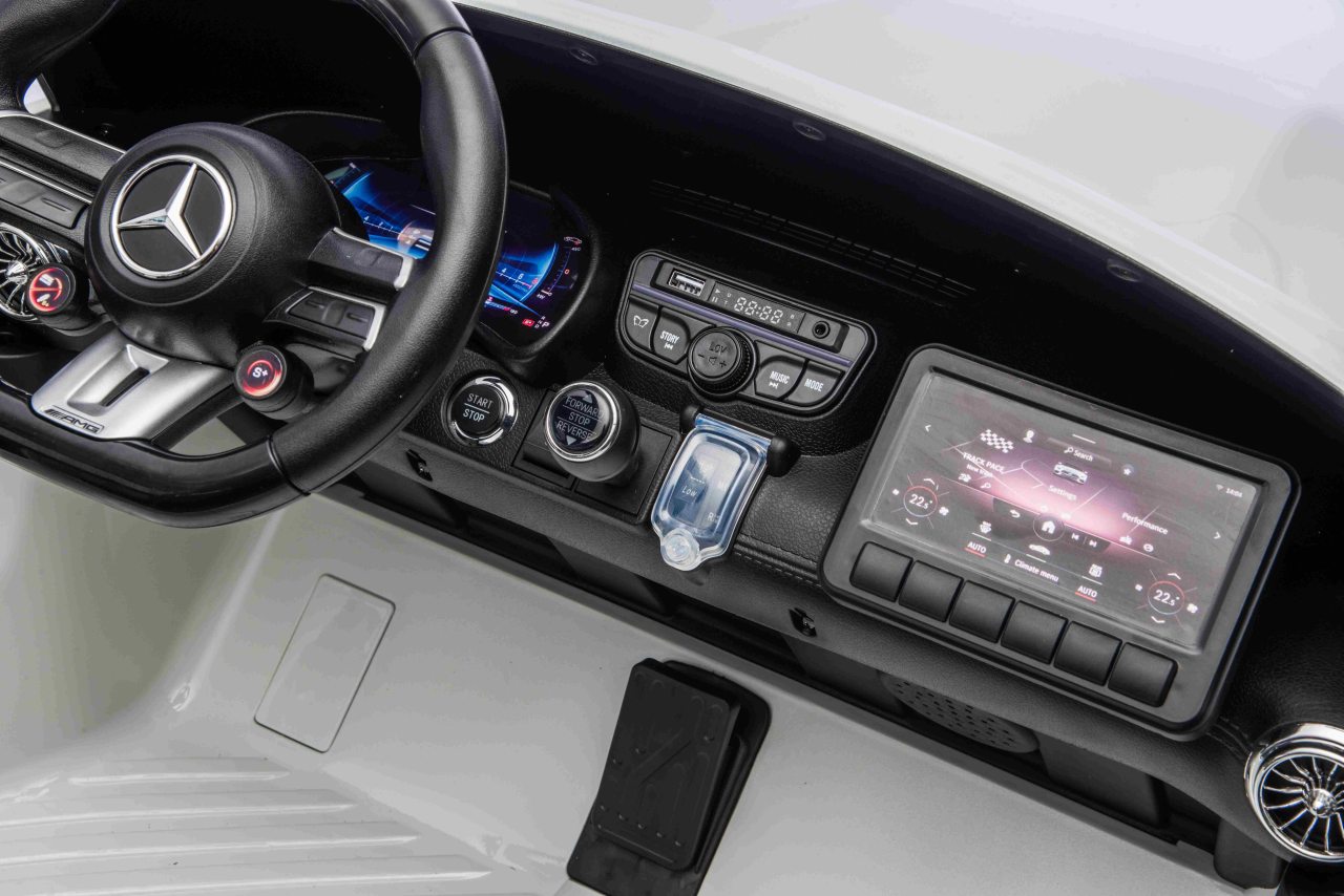 Masinuta electrica pentru copii 3-10 ani cu 2 locuri, Mercedes AMG GT63 NOU XXL 24V 800W 4x4 Alb - imagine 5