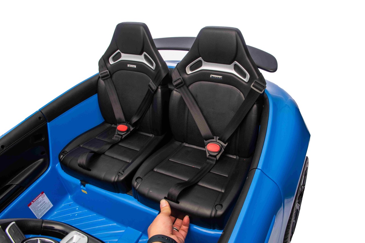 Masinuta electrica pentru copii 3-10 ani cu 2 locuri, Mercedes AMG GT63 NOU XXL 24V 800W 4x4 Albastru - imagine 4