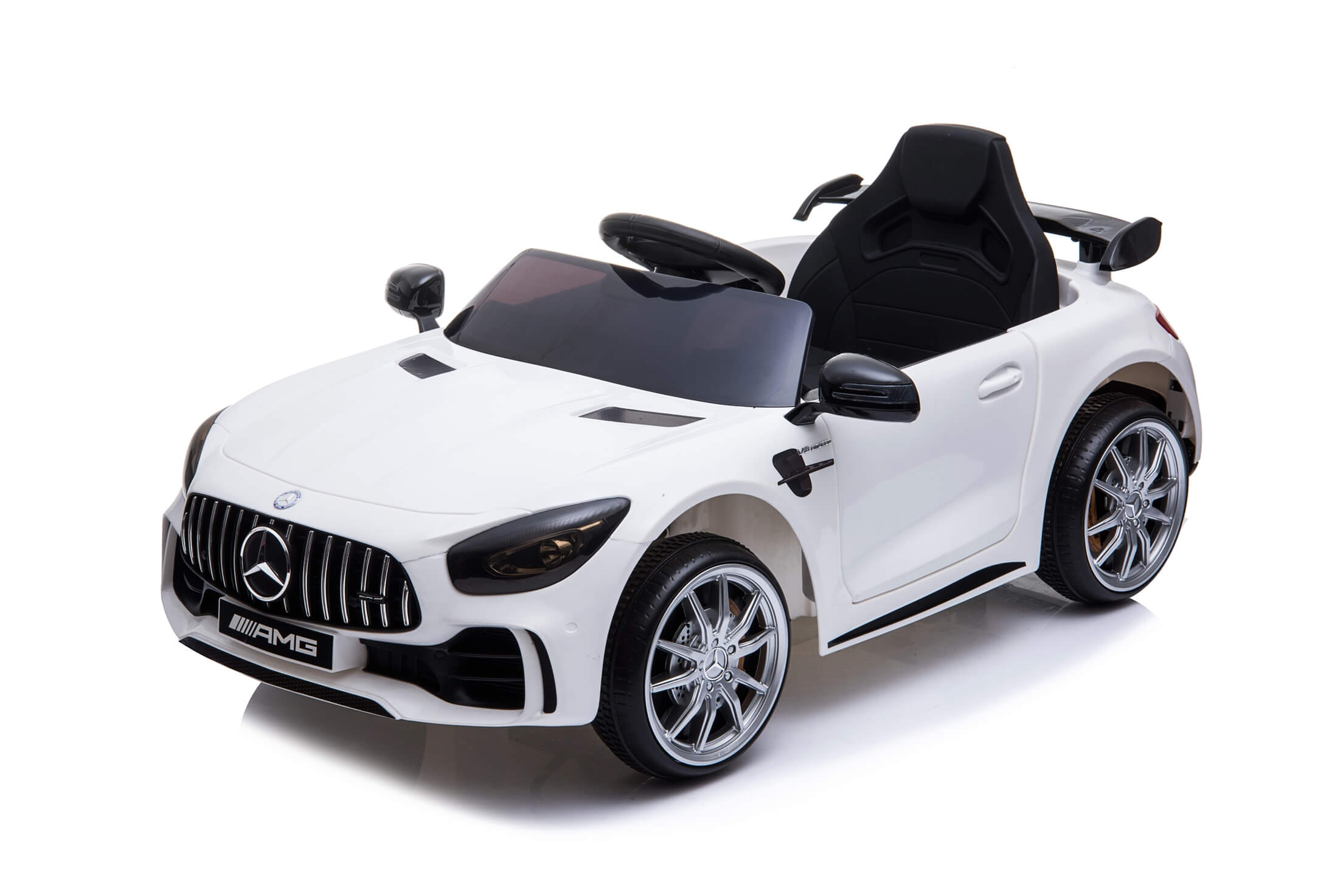 Masinuta electrica pentru copii Mercedes GTR Alb - imagine 2