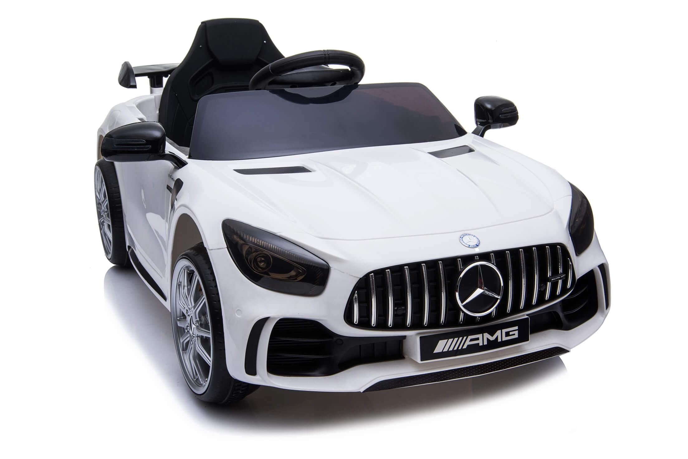 Masinuta electrica pentru copii Mercedes GTR Alb - imagine 3