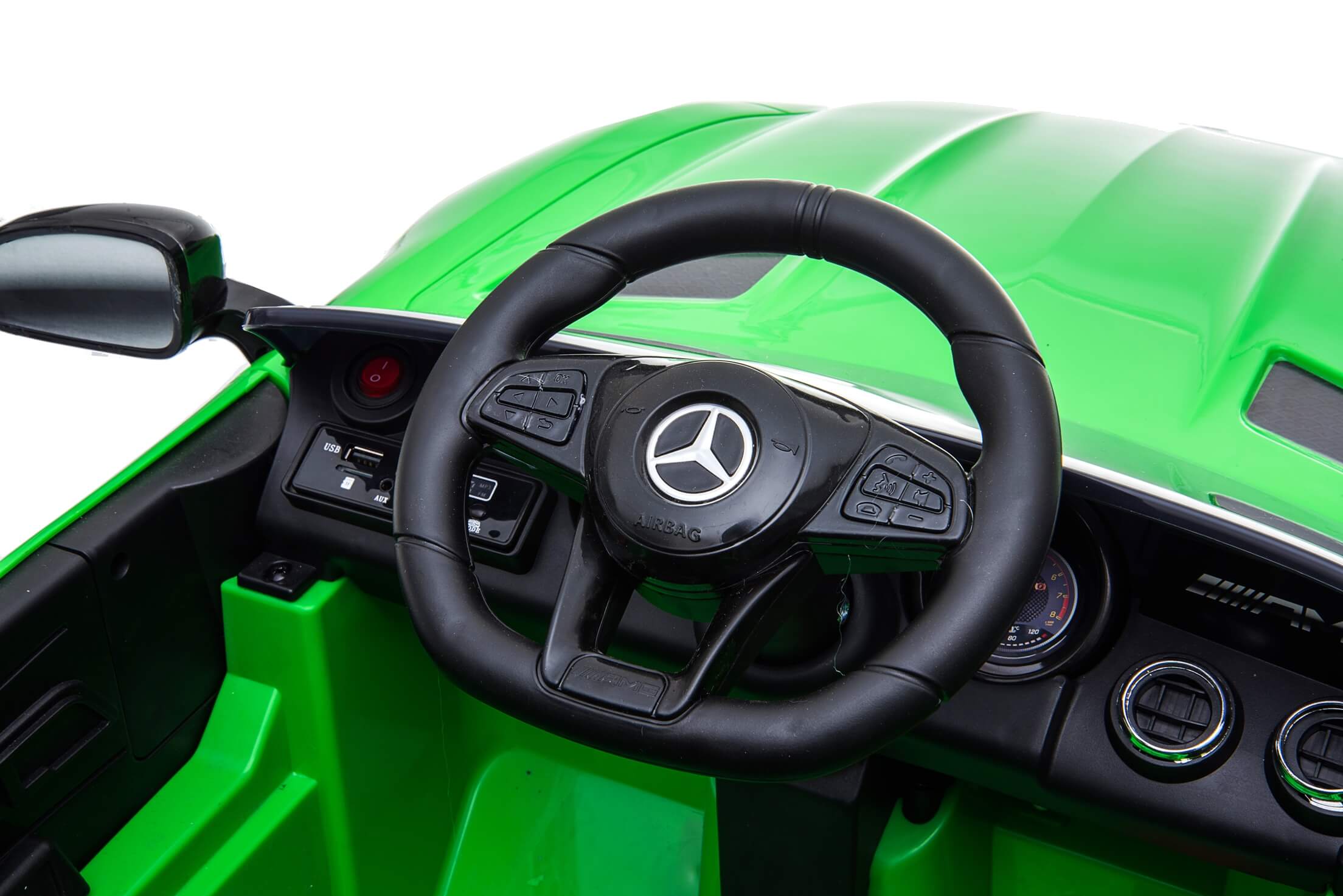Masinuta electrica pentru copii Mercedes GTR Verde - imagine 6