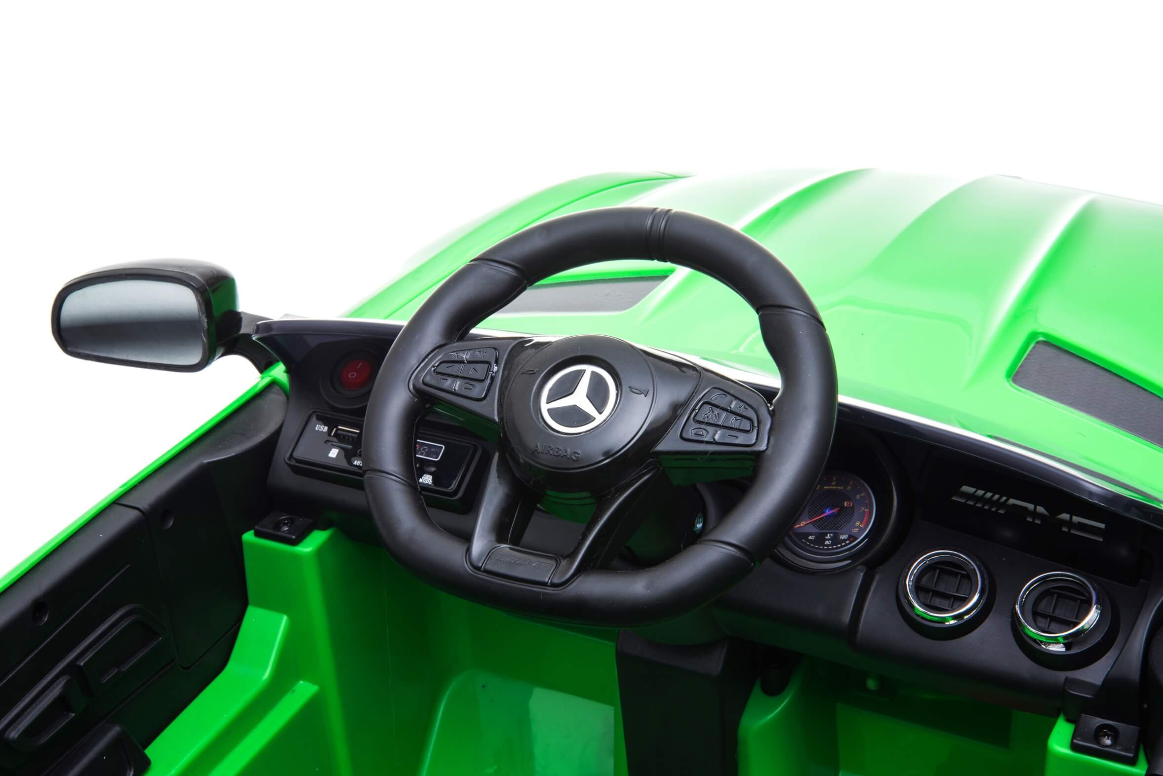 Masinuta electrica pentru copii Mercedes GTR Verde - imagine 7