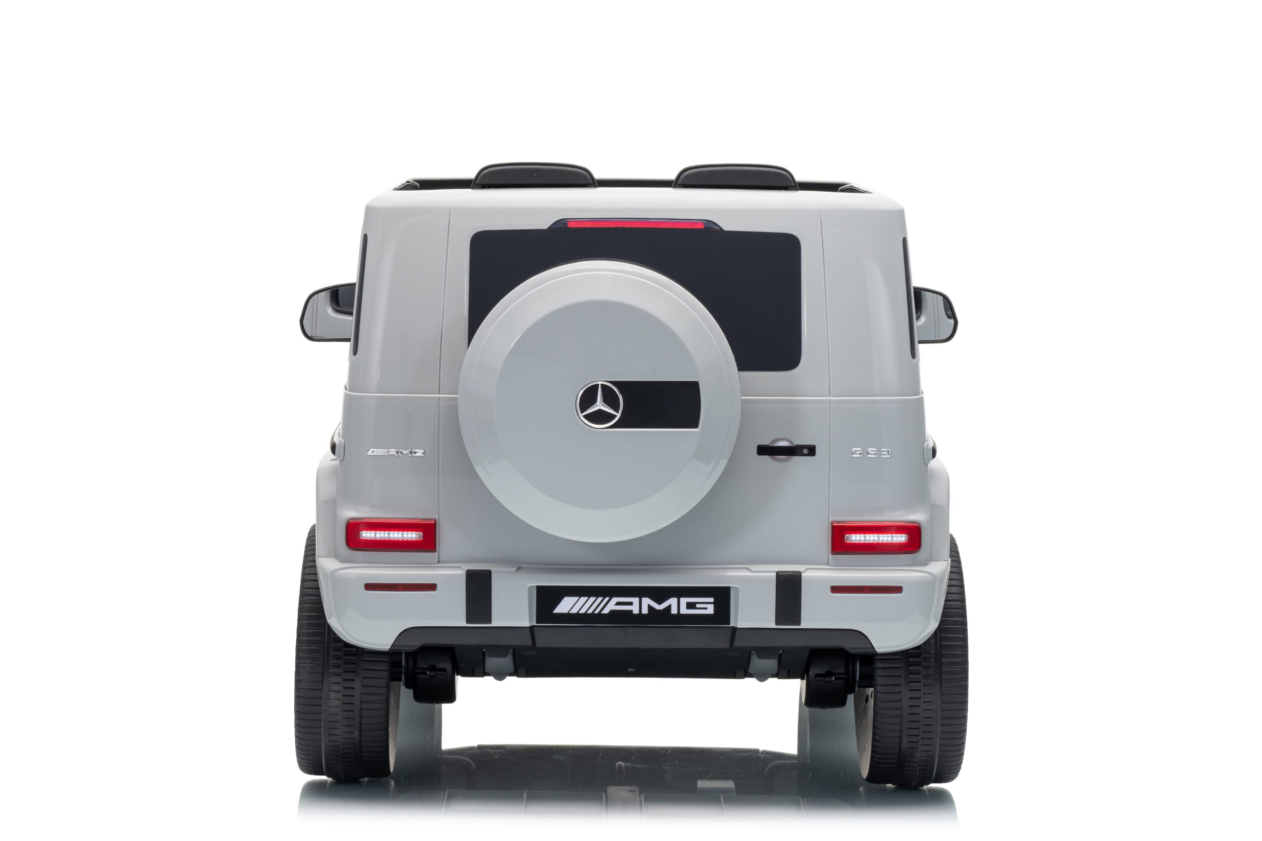 Masinuta electrica pentru copii, Mercedes AMG G63 12V 4x4, roti EVA, scaun piele, telecomanda parentala, Gri - imagine 11