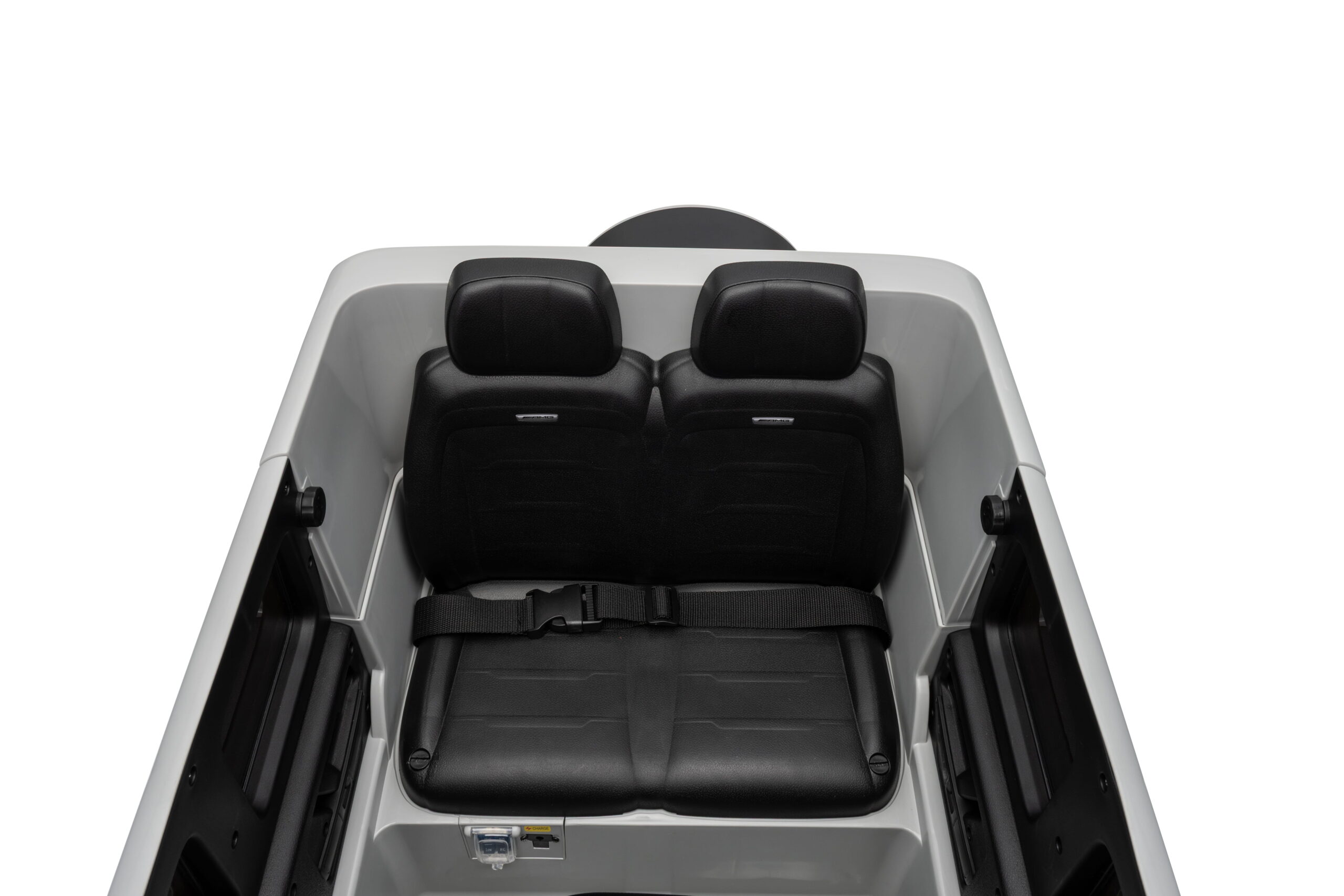Masinuta electrica pentru copii, Mercedes AMG G63 12V 4x4, roti EVA, scaun piele, telecomanda parentala, Gri - imagine 5