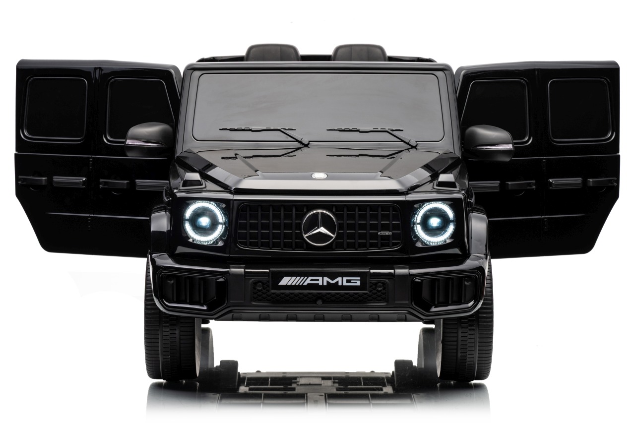 Masinuta electrica pentru copii, Mercedes AMG G63 12V 4x4, roti EVA, scaun piele, telecomanda parentala, Negru - imagine 3