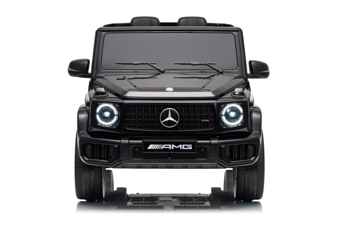 Masinuta electrica pentru copii, Mercedes AMG G63 12V 4x4, roti EVA, scaun piele, telecomanda parentala, Negru - imagine 5