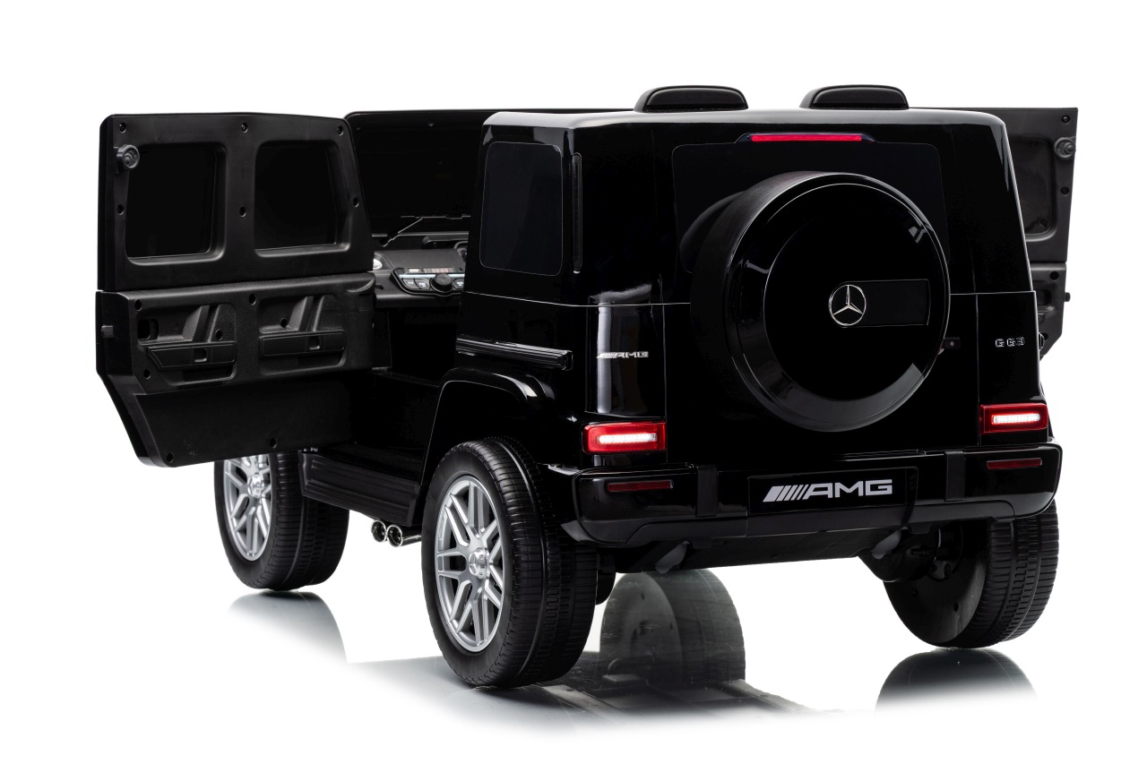 Masinuta electrica pentru copii, Mercedes AMG G63 12V 4x4, roti EVA, scaun piele, telecomanda parentala, Negru - imagine 2