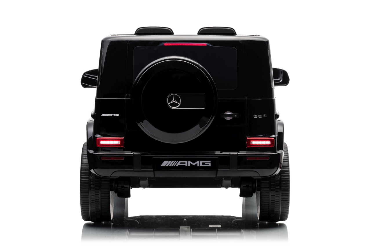 Masinuta electrica pentru copii, Mercedes AMG G63 12V 4x4, roti EVA, scaun piele, telecomanda parentala, Negru - imagine 4