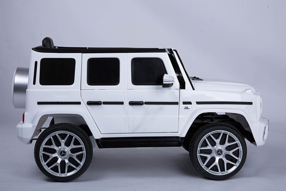 Masinuta electrica pentru copii Mercedes Benz AMG G63 12V 60W Lux (s306) Alb - imagine 2