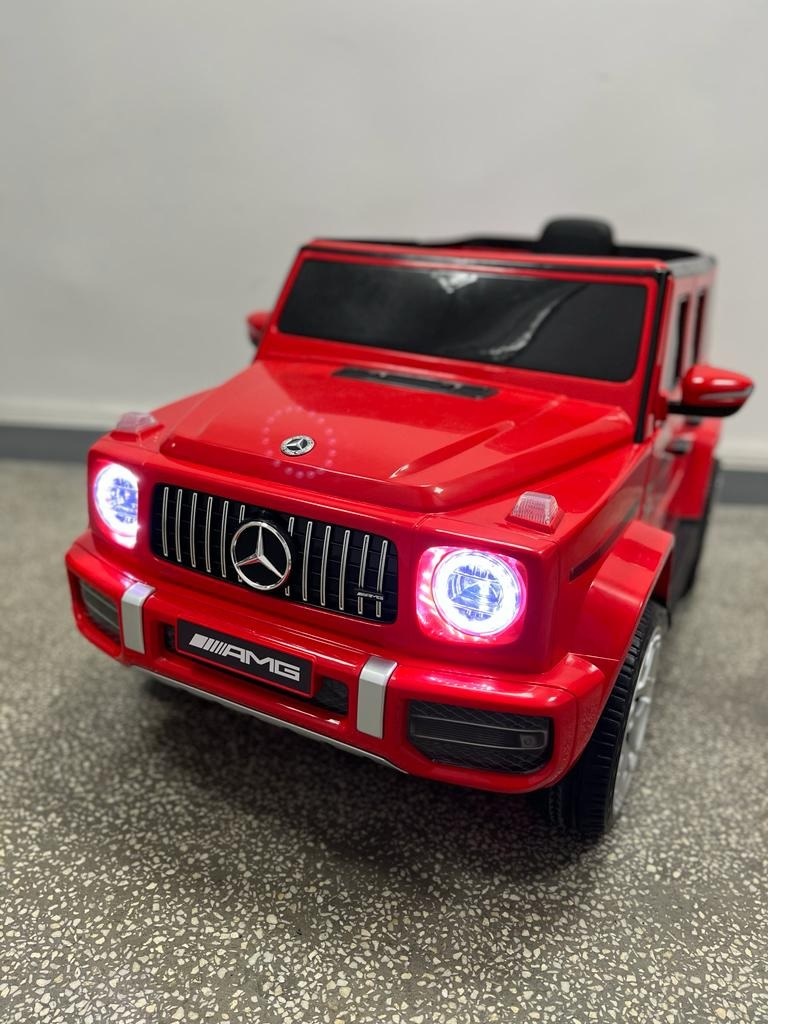 Masinuta electrica pentru copii Mercedes Benz AMG G63 12V 60W Lux (s306) Rosu - imagine 7