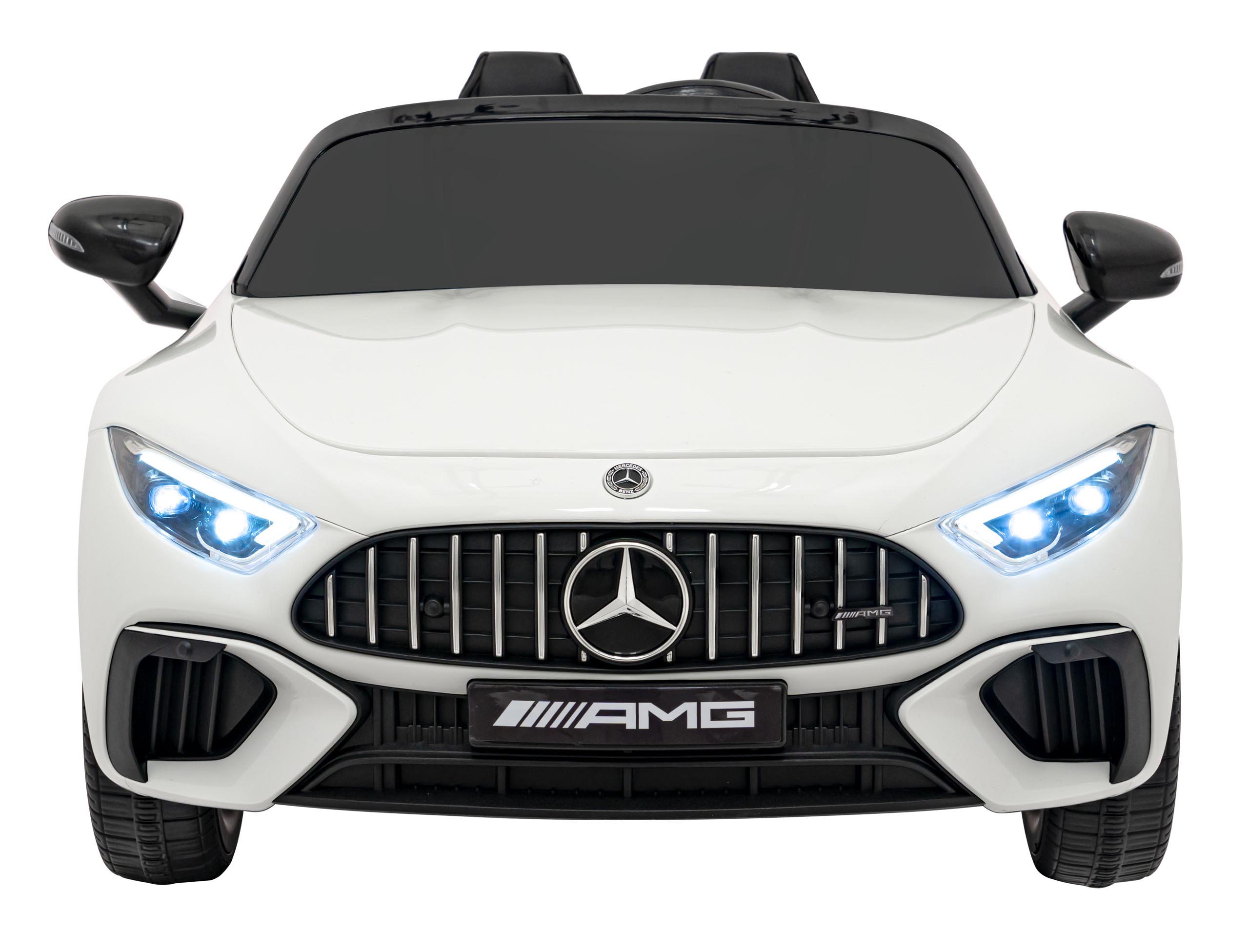 Masinuta electrica pentru copii Mercedes Benz AMG SL63 4x4 12V 200W, roti EVA, scaun piele, telecomanda parentala, Alb - imagine 3
