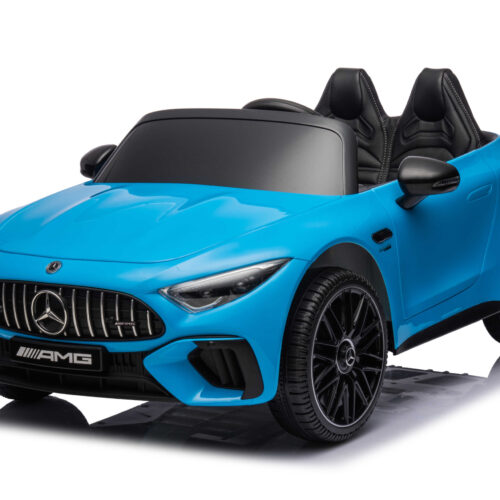 Masinuta electrica pentru copii Mercedes Benz AMG SL63 4×4 12V 200W, roti EVA, scaun piele, telecomanda parentala, Albastru metalizat