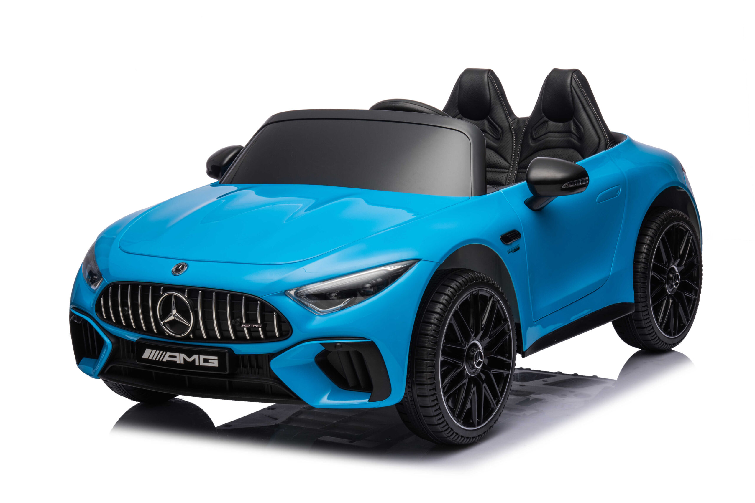 Masinuta electrica pentru copii Mercedes Benz AMG SL63 4x4 12V 200W, roti EVA, scaun piele, telecomanda parentala, Albastru metalizat