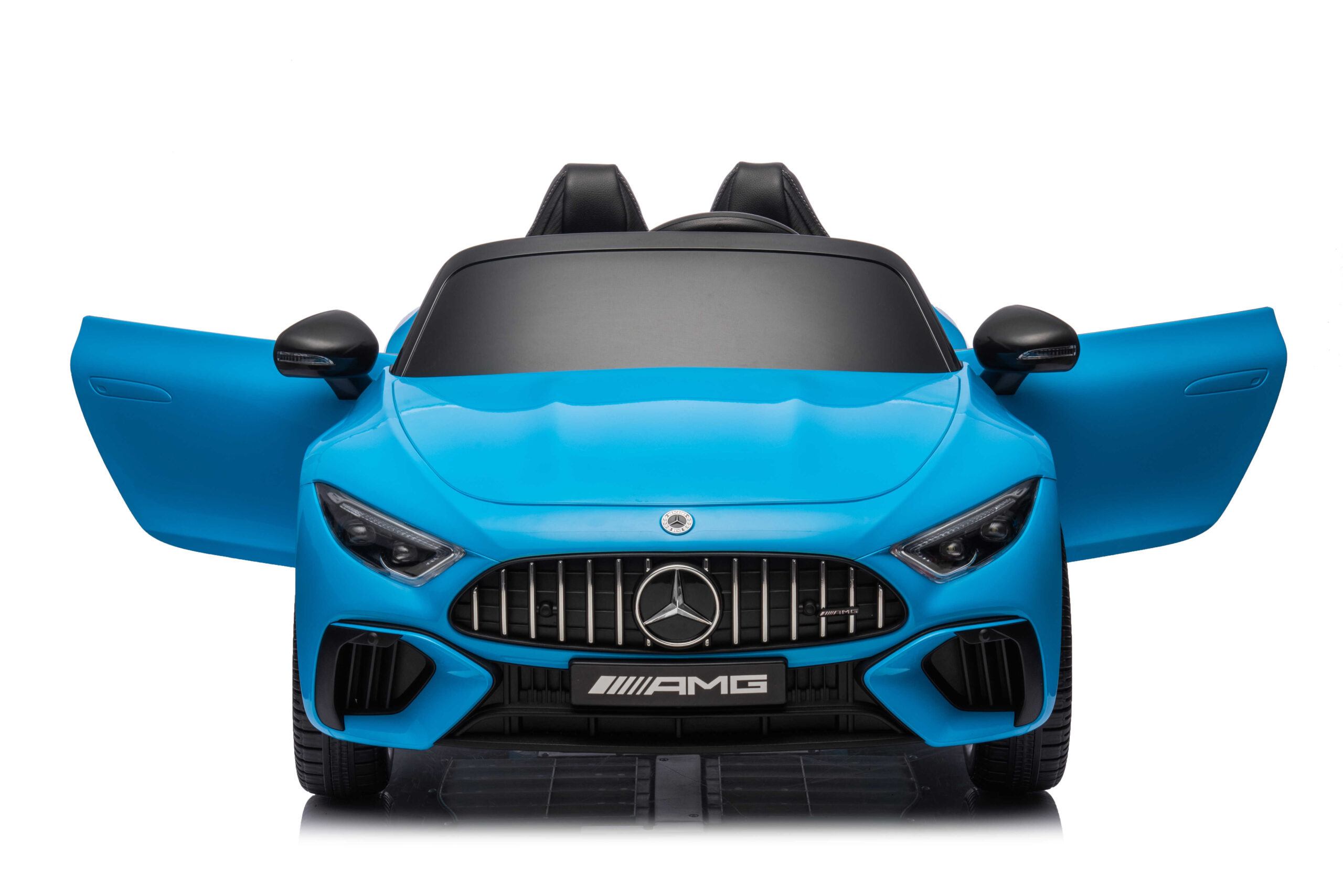 Masinuta electrica pentru copii Mercedes Benz AMG SL63 4x4 12V 200W, roti EVA, scaun piele, telecomanda parentala, Albastru metalizat - imagine 10