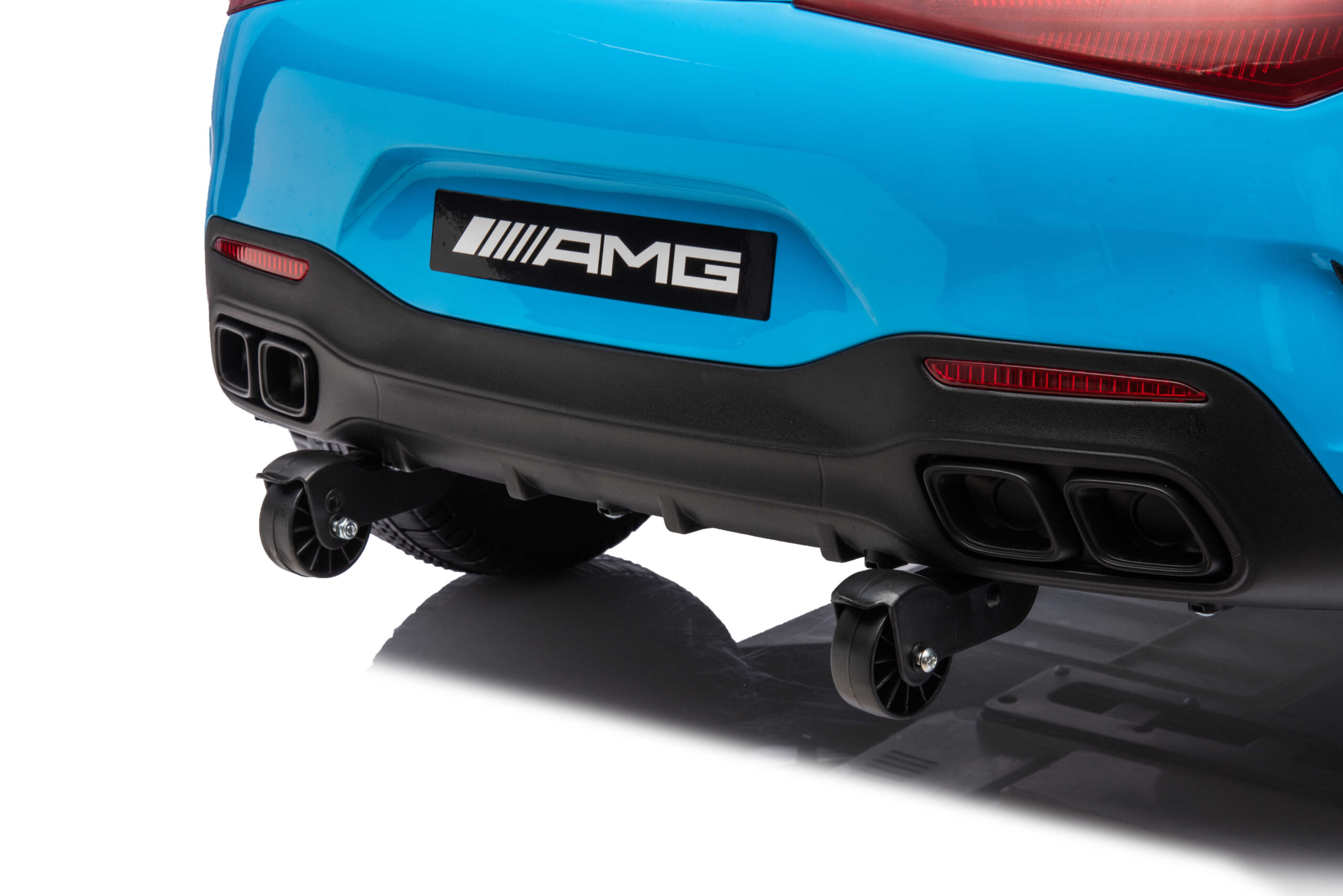 Masinuta electrica pentru copii Mercedes Benz AMG SL63 4x4 12V 200W, roti EVA, scaun piele, telecomanda parentala, Albastru metalizat - imagine 3