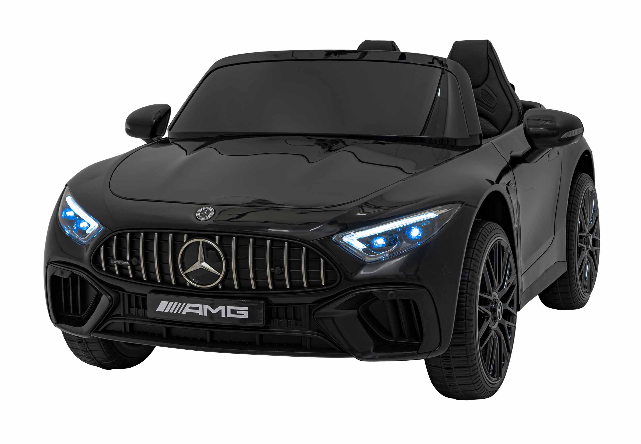 Masinuta electrica pentru copii Mercedes Benz AMG SL63 4x4 12V 200W, roti EVA, scaun piele, telecomanda parentala, Negru
