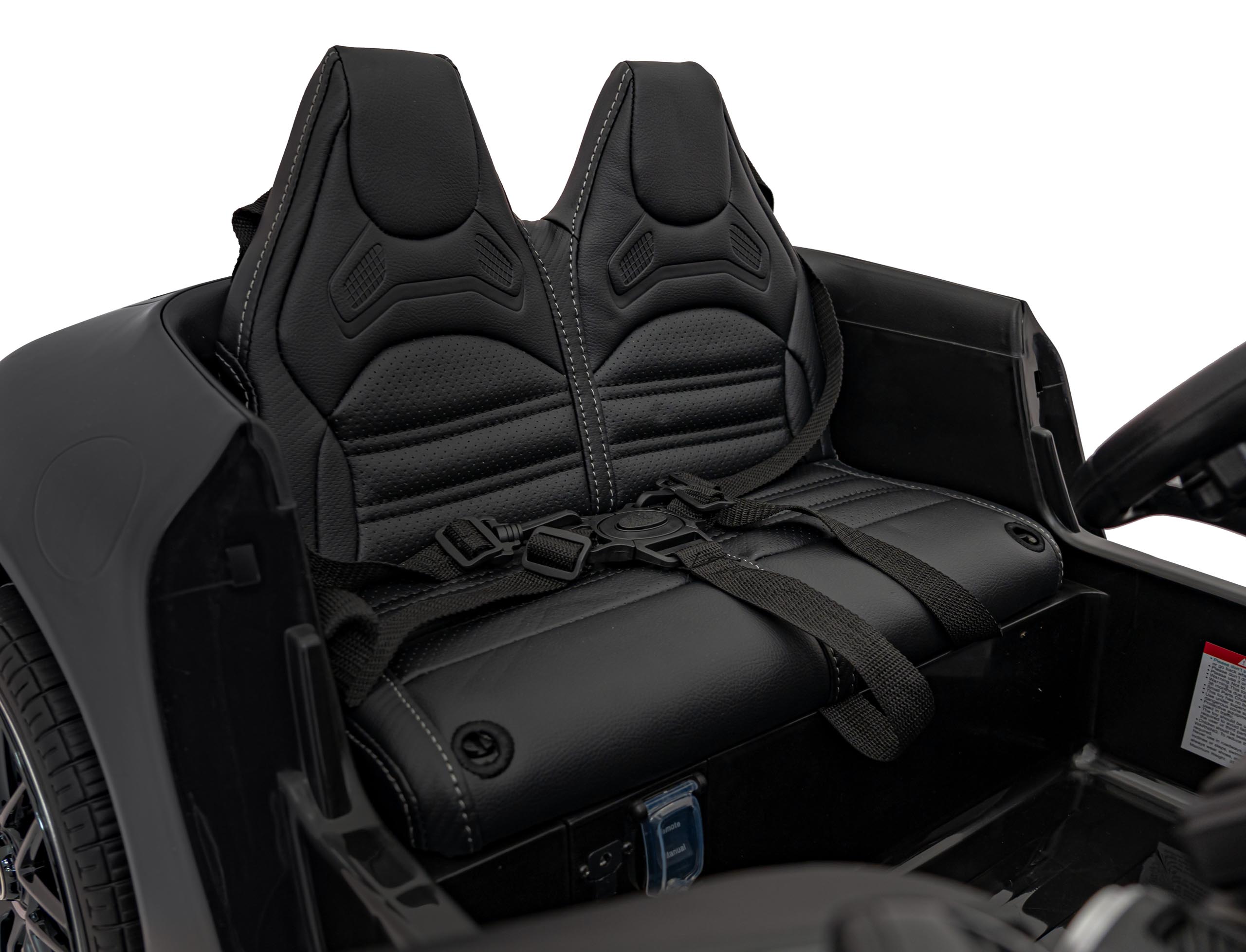 Masinuta electrica pentru copii Mercedes Benz AMG SL63 4x4 12V 200W, roti EVA, scaun piele, telecomanda parentala, Negru - imagine 6