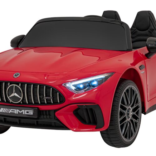 Masinuta electrica pentru copii Mercedes Benz AMG SL63 4×4 12V 200W, roti EVA, scaun piele, telecomanda parentala, Rosu