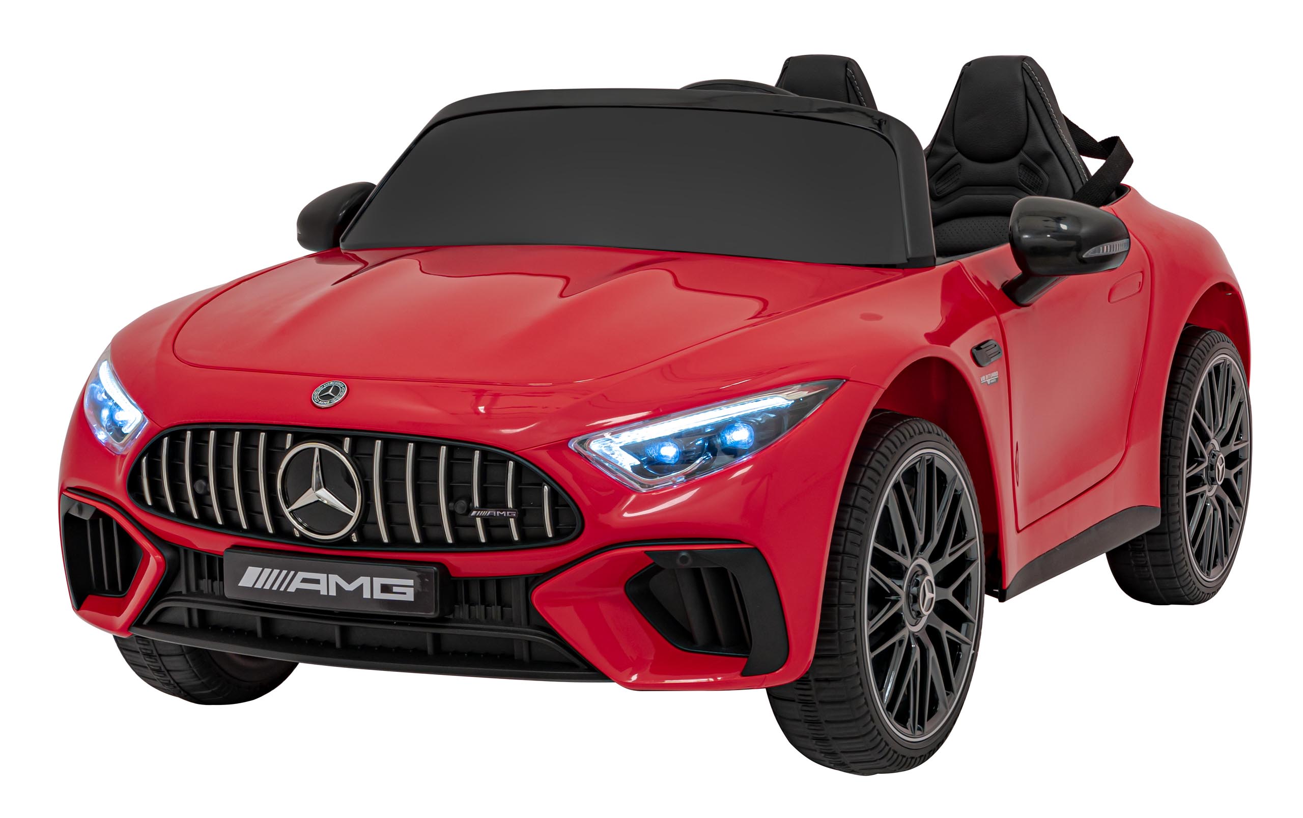Masinuta electrica pentru copii Mercedes Benz AMG SL63 4x4 12V 200W, roti EVA, scaun piele, telecomanda parentala, Rosu