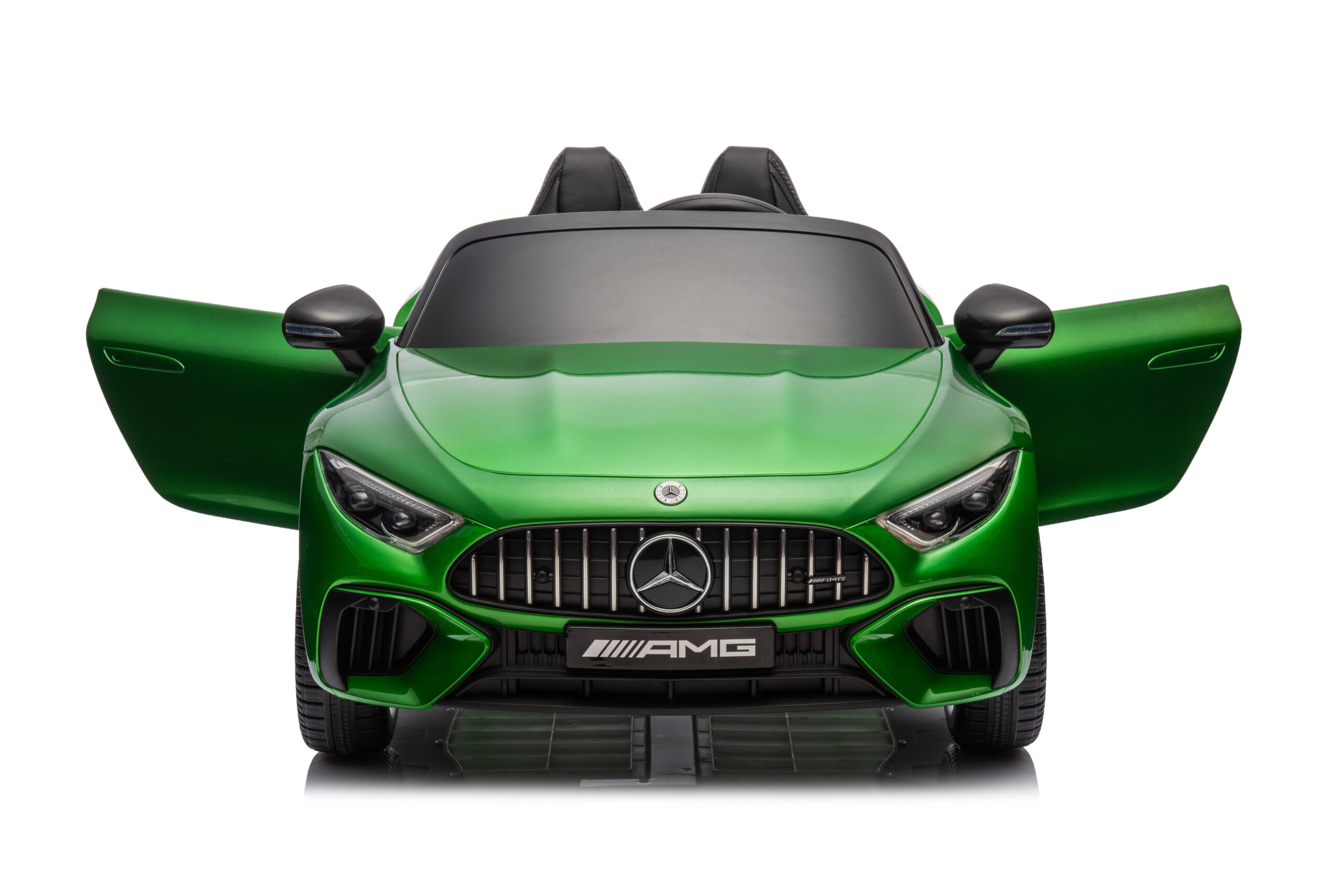 Masinuta electrica pentru copii Mercedes Benz AMG SL63 4x4 12V 200W, roti EVA, scaun piele, telecomanda parentala, Verde metalizat - imagine 3