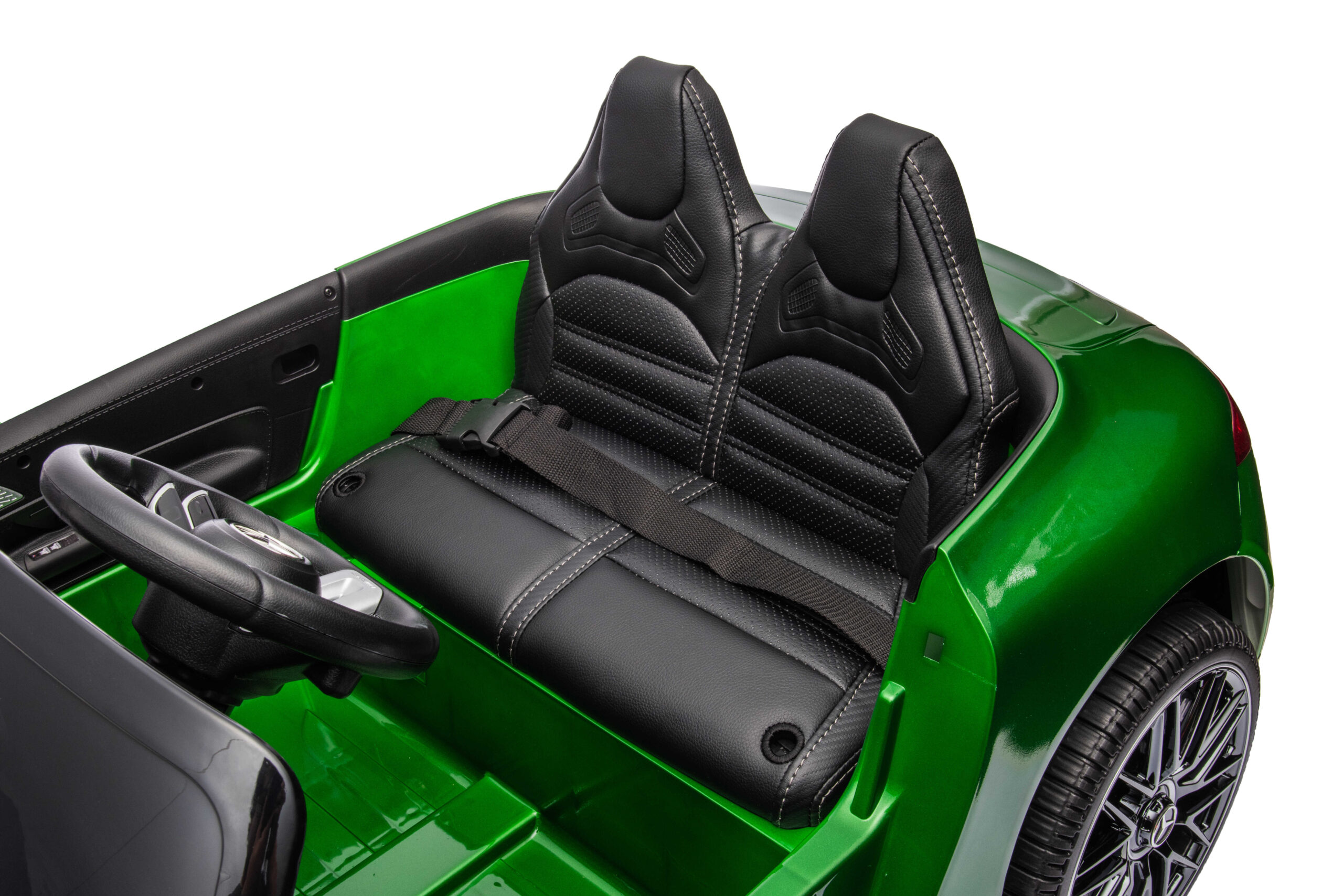 Masinuta electrica pentru copii Mercedes Benz AMG SL63 4x4 12V 200W, roti EVA, scaun piele, telecomanda parentala, Verde metalizat - imagine 6