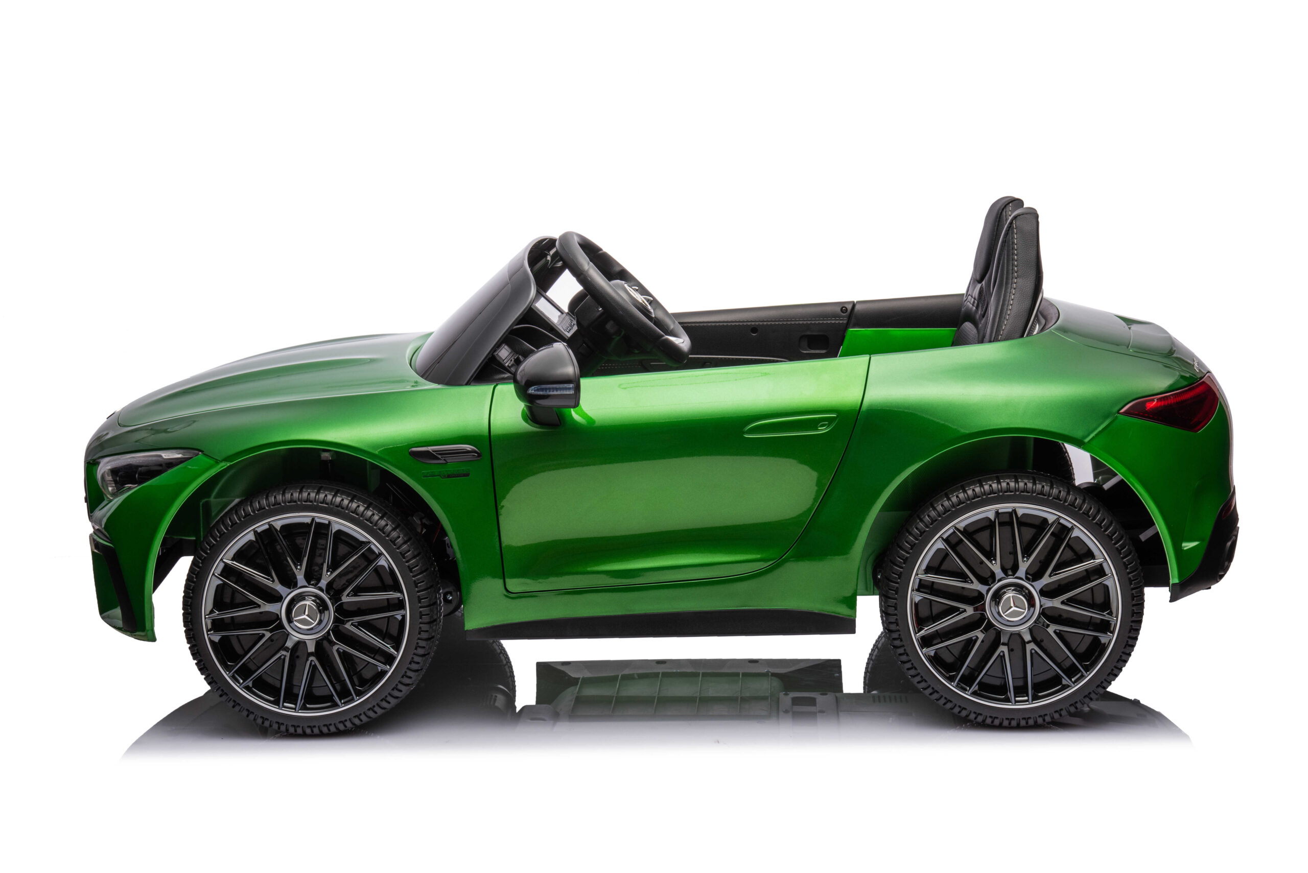 Masinuta electrica pentru copii Mercedes Benz AMG SL63 4x4 12V 200W, roti EVA, scaun piele, telecomanda parentala, Verde metalizat - imagine 7