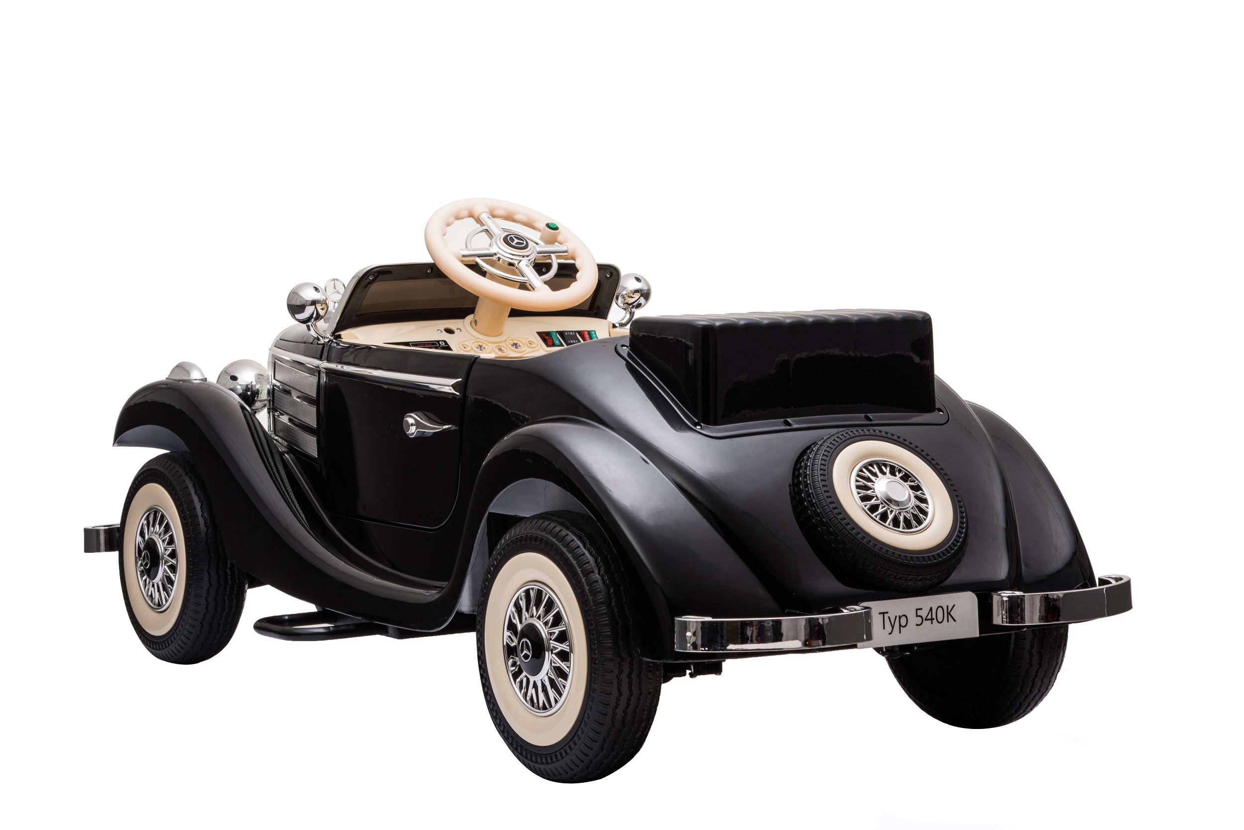 Masinuta electrica pentru copii Mercedes Retro TYP 540K (A200-power 4x4) Negru - imagine 3