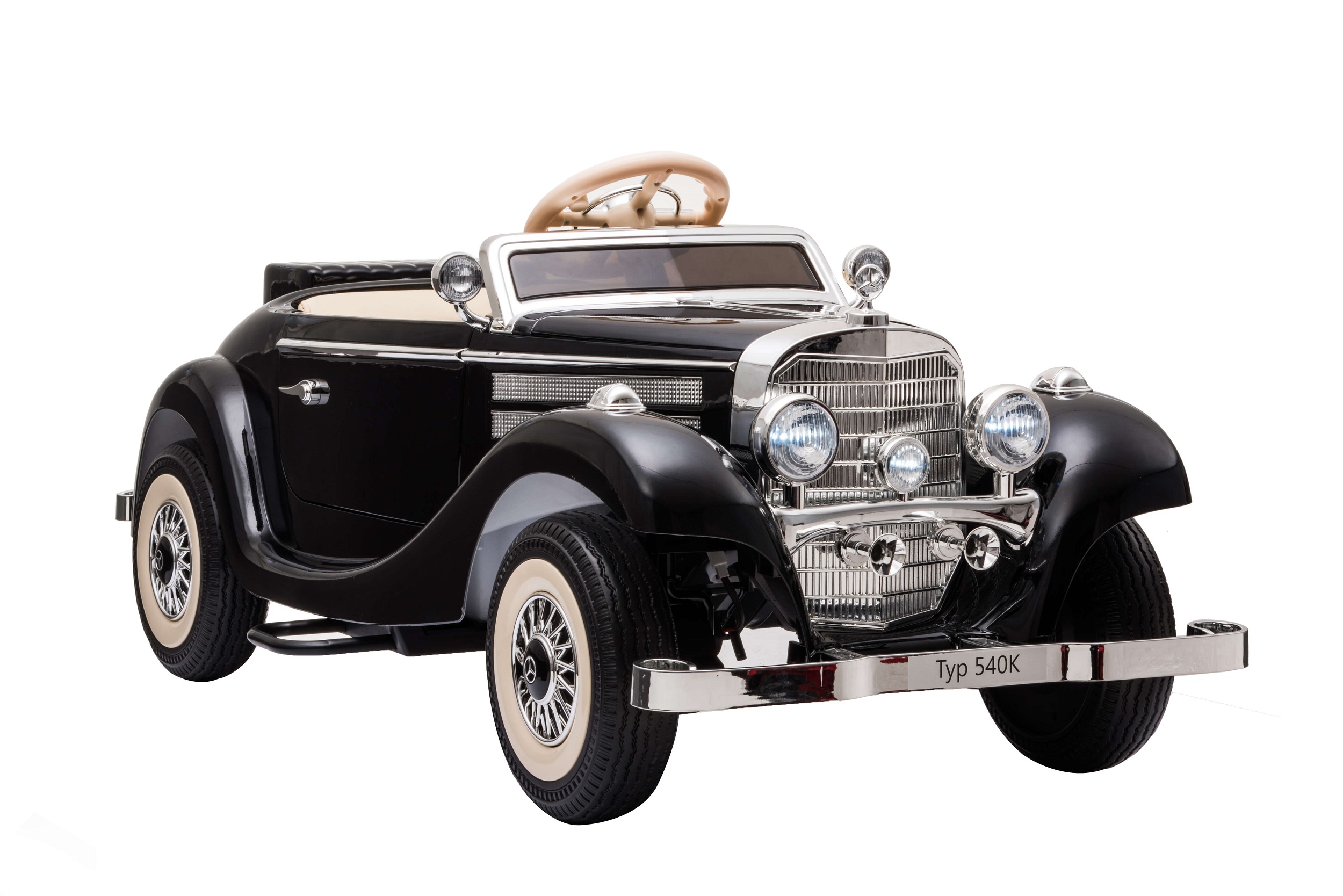 Masinuta electrica pentru copii Mercedes Retro TYP 540K (A200-power 4x4) Negru - imagine 5