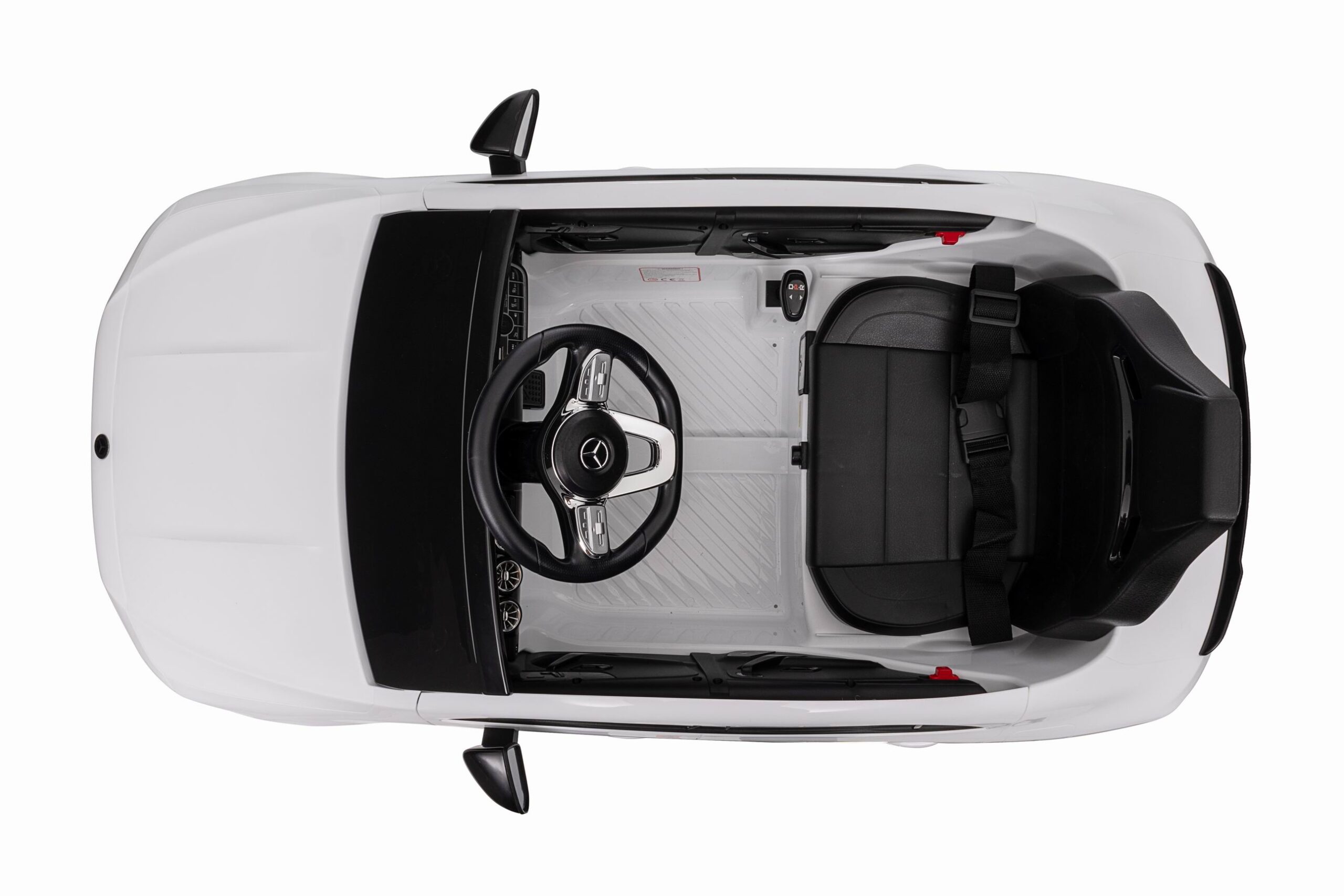Masinuta electrica copii Mercedes-AMG CLA45 12V 90W Alb, roti EVA, scaun piele, telecomanda parentala, Bluetooth, Mercedes Benz - imagine 3