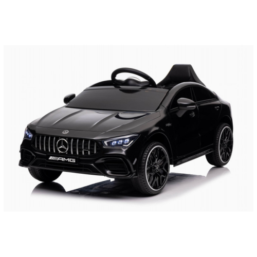 Masinuta electrica copii Mercedes-AMG CLA45 12V Negru, roti EVA, telecomanda parentala, scaun piele eco, Mercedes Benz
