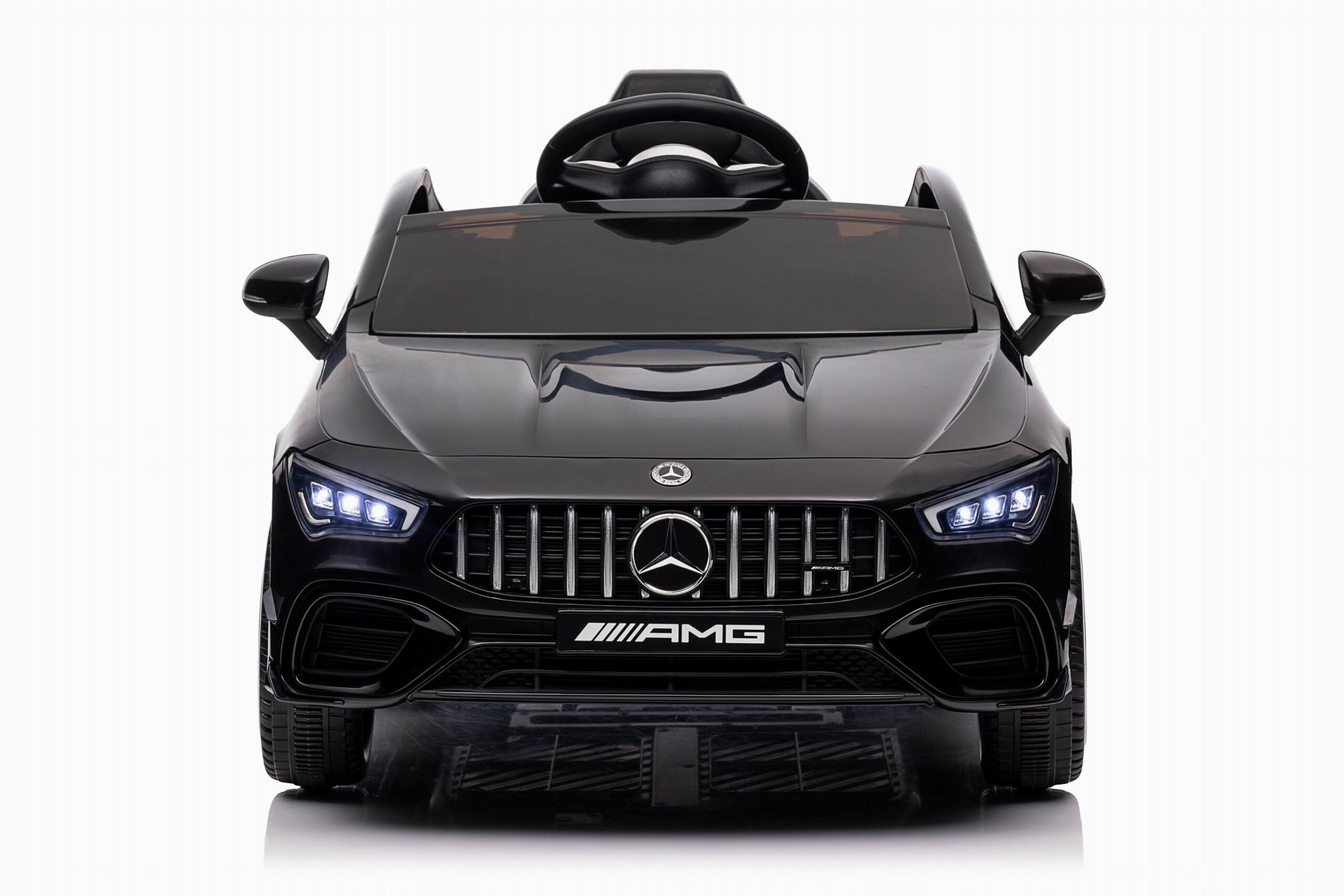 Masinuta electrica copii Mercedes-AMG CLA45 12V Negru, roti EVA, telecomanda parentala, scaun piele eco, Mercedes Benz - imagine 5