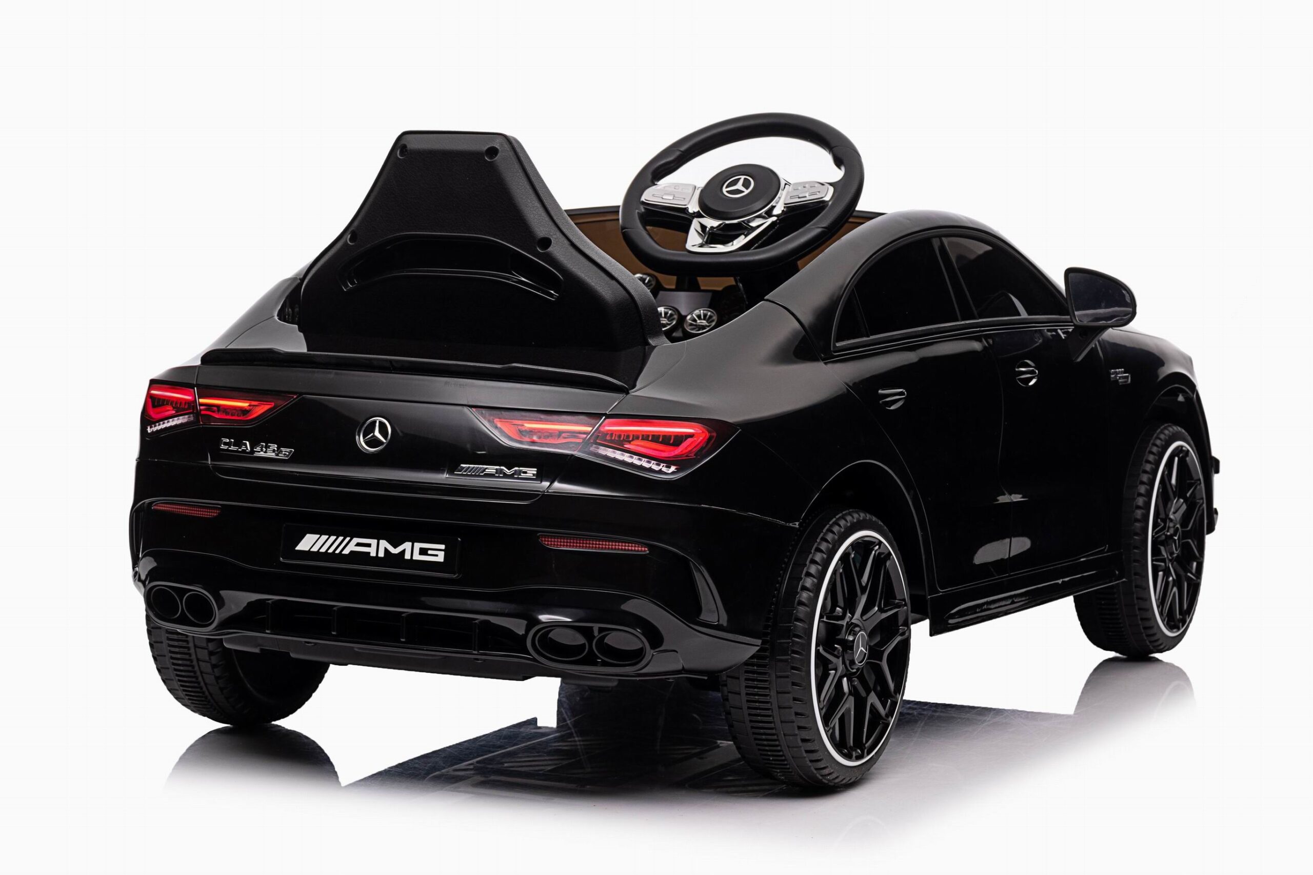 Masinuta electrica copii Mercedes-AMG CLA45 12V Negru, roti EVA, telecomanda parentala, scaun piele eco, Mercedes Benz - imagine 6