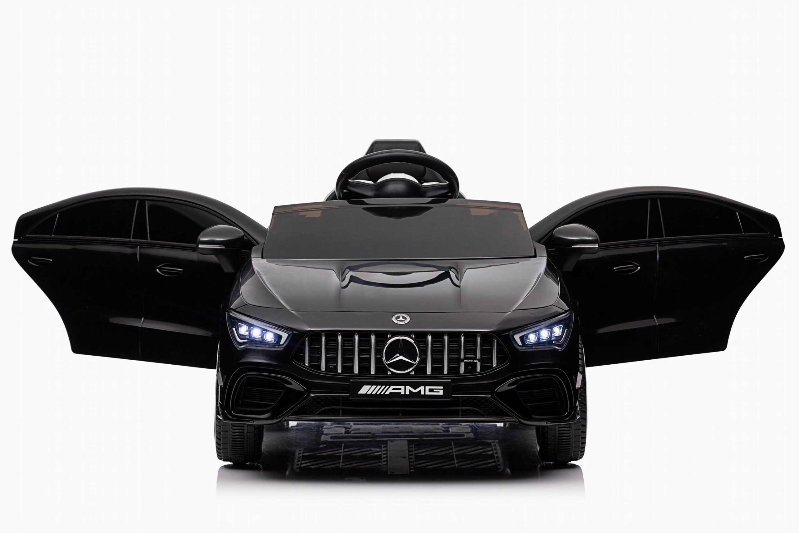 Masinuta electrica copii Mercedes-AMG CLA45 12V Negru, roti EVA, telecomanda parentala, scaun piele eco, Mercedes Benz - imagine 7