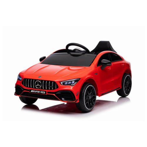 Masinuta electrica copii Mercedes-AMG CLA45 12V 90W Rosu, roti EVA, telecomanda parentala, Bluetooth, scaun piele eco, Mercedes Benz