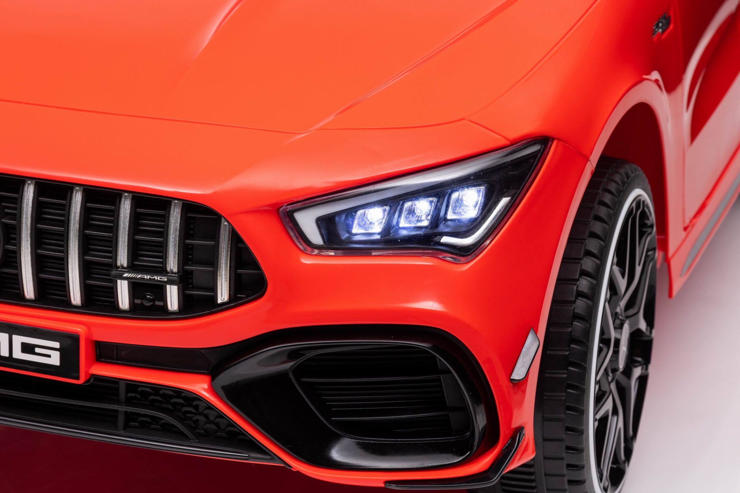 Masinuta electrica copii Mercedes-AMG CLA45 12V 90W Rosu, roti EVA, telecomanda parentala, Bluetooth, scaun piele eco, Mercedes Benz - imagine 2