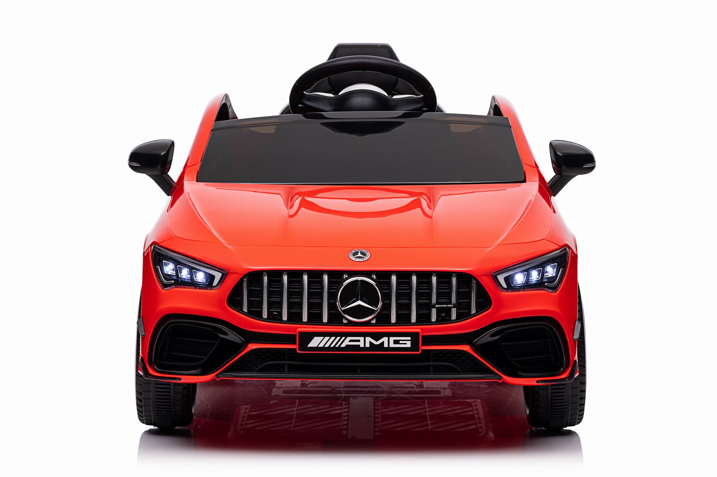 Masinuta electrica copii Mercedes-AMG CLA45 12V 90W Rosu, roti EVA, telecomanda parentala, Bluetooth, scaun piele eco, Mercedes Benz - imagine 4