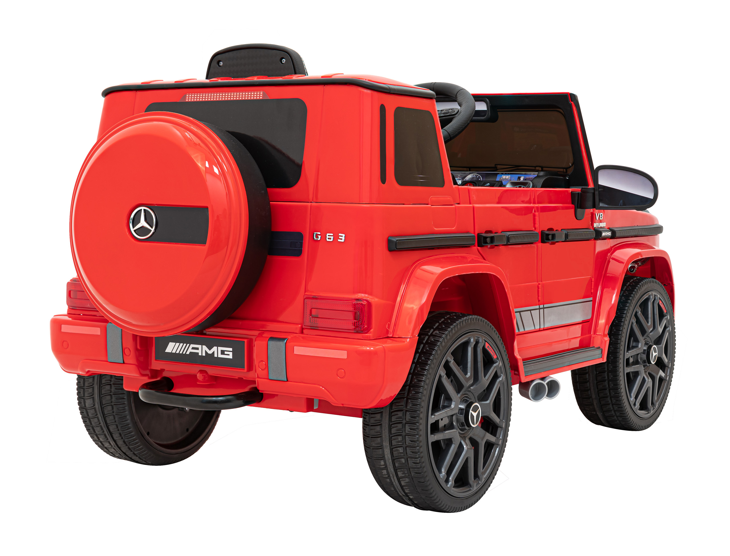 Masinuta electrica pentru copii Mercedes AMG G63 12V 60W (BBH-0002LD) Rosu - imagine 4