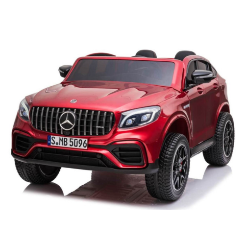 Masinuta electrica pentru copii cu 2 locuri Mercedes AMG GLC 63s 4×4 cu ecran LCD (XMX608) Visiniu metalizat